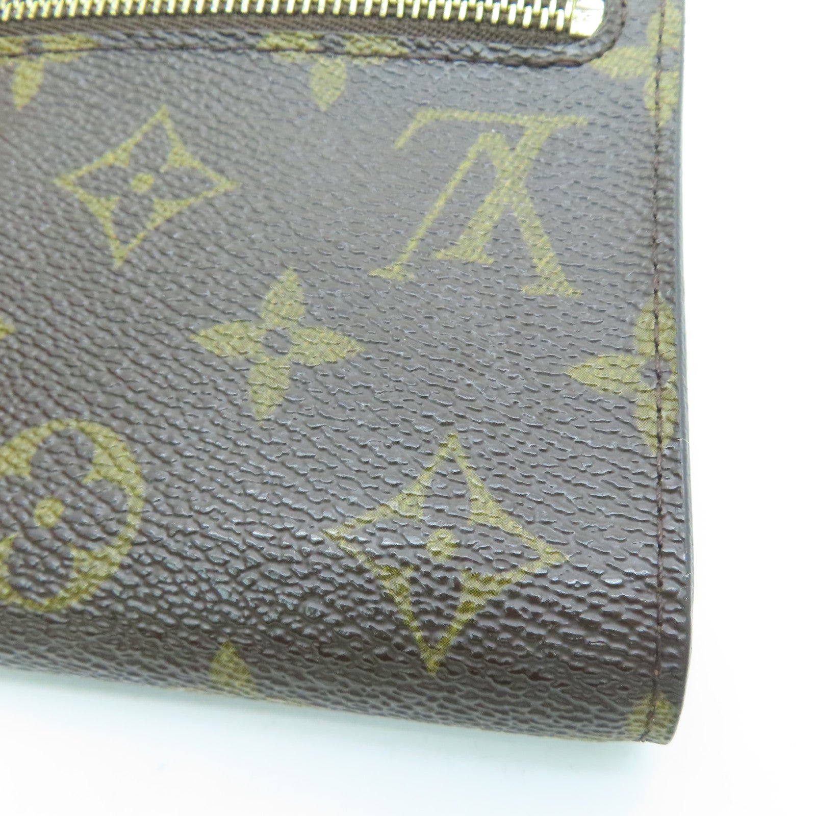 LOUIS VUITTON Monogram Joey Geldborse金扣錢包啡色