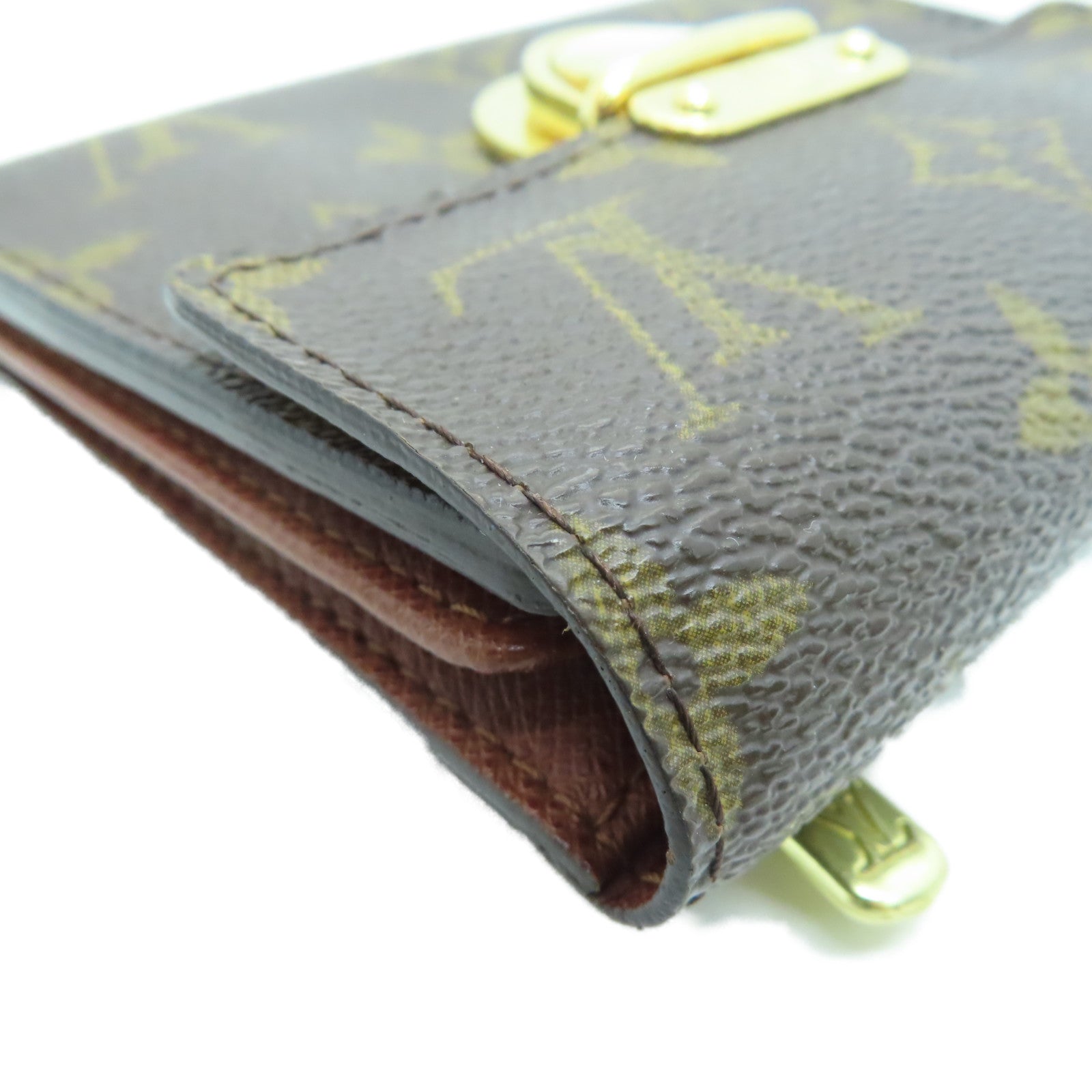 LOUIS VUITTON Monogram Joey Geldborse金扣錢包啡色