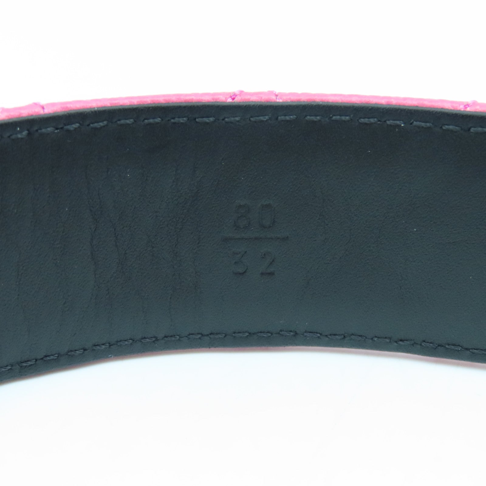 CHANEL 菱格Caviar皮革Belt银扣皮带粉红色