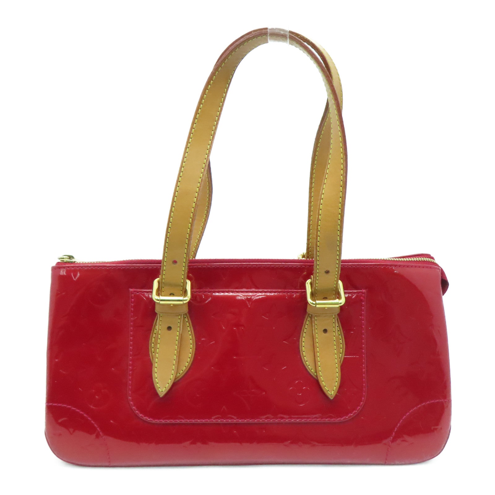 LOUIS VUITTON Mono-Vernis Rosewood Avenue Shoulder Bag金扣肩背袋红色