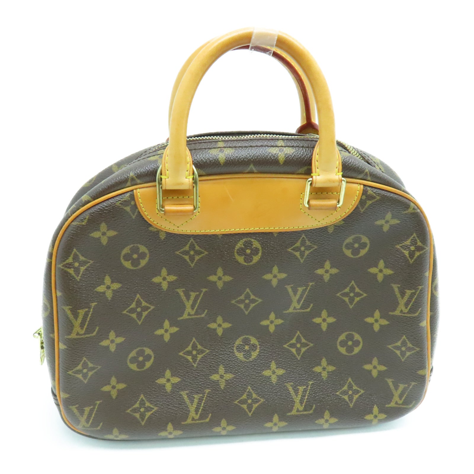 LOUIS VUITTON Monogram Trouville Hand Bag金扣手挽袋啡色