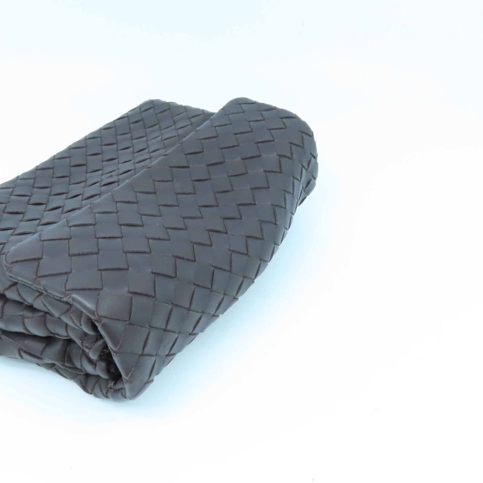 BOTTEGA VENETA 织纹皮革Clutch Bag手拿包啡色