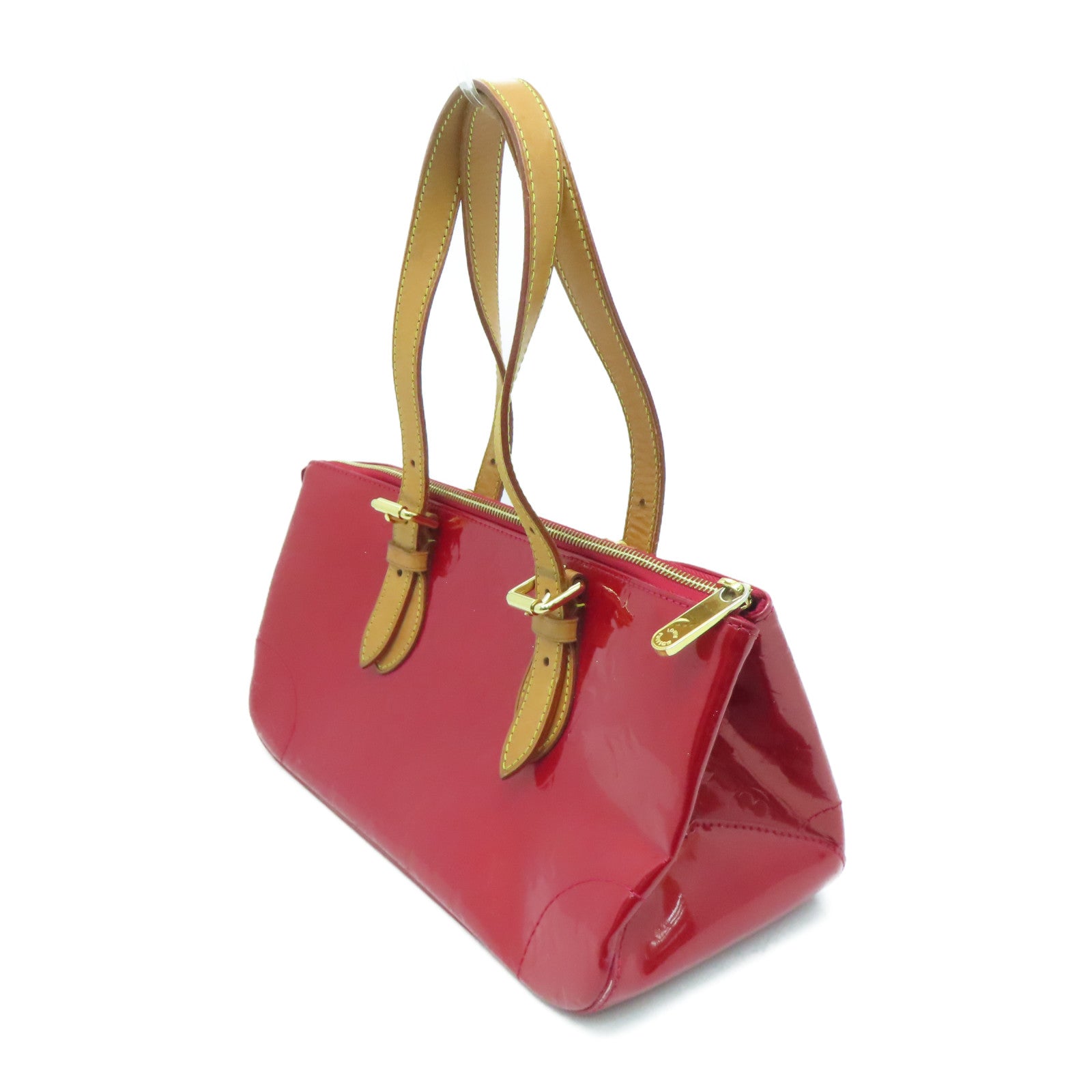LOUIS VUITTON Mono-Vernis Rosewood Avenue Shoulder Bag金扣肩背袋红色
