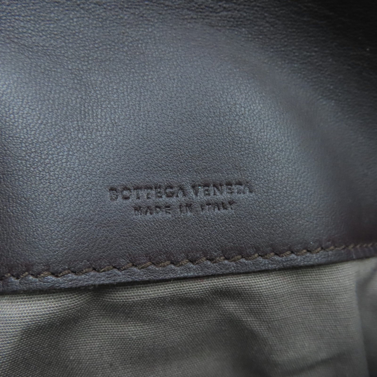 BOTTEGA VENETA 织纹皮革Clutch Bag手拿包啡色