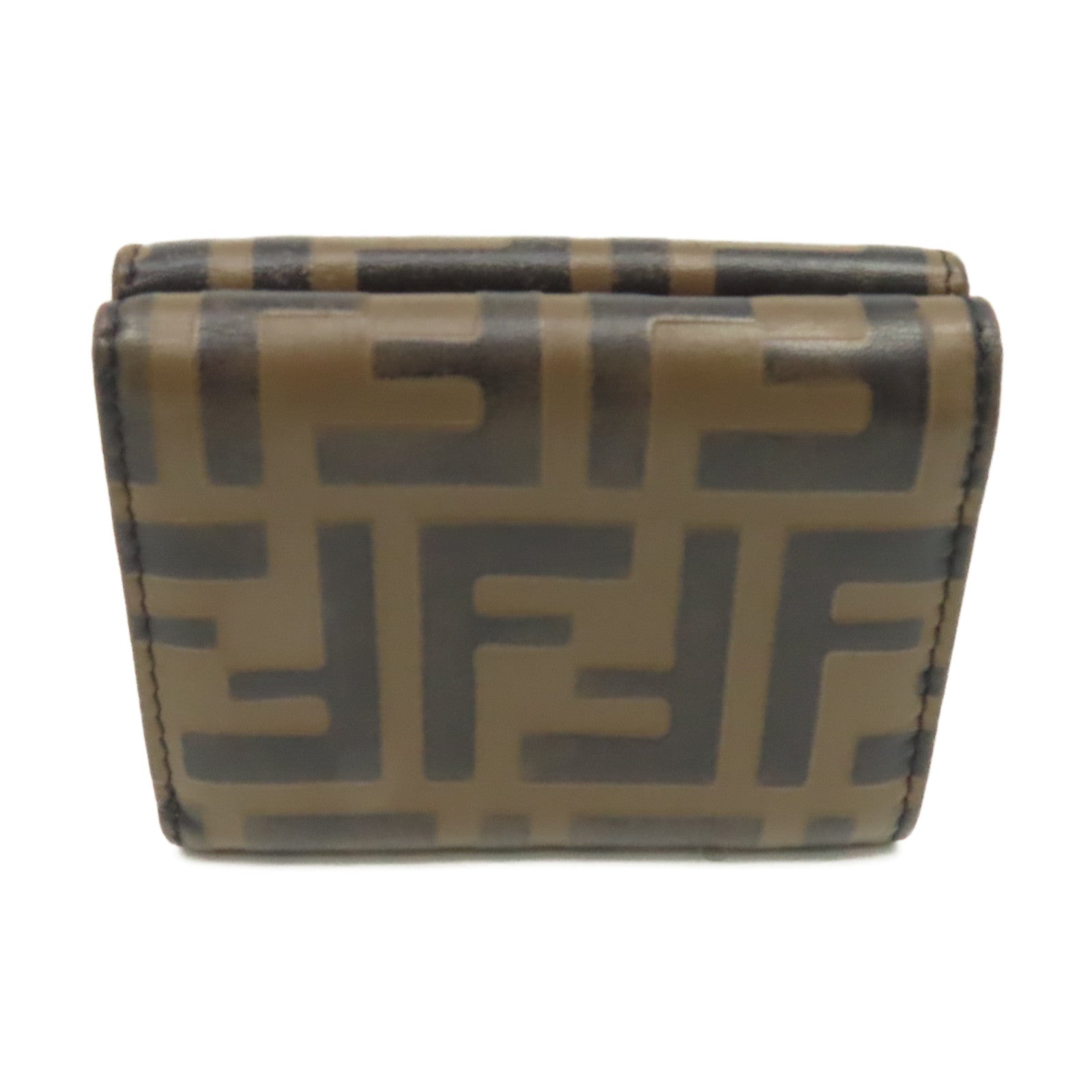 FENDI 牛皮皮革Mini Wallet迷你錢包啡色