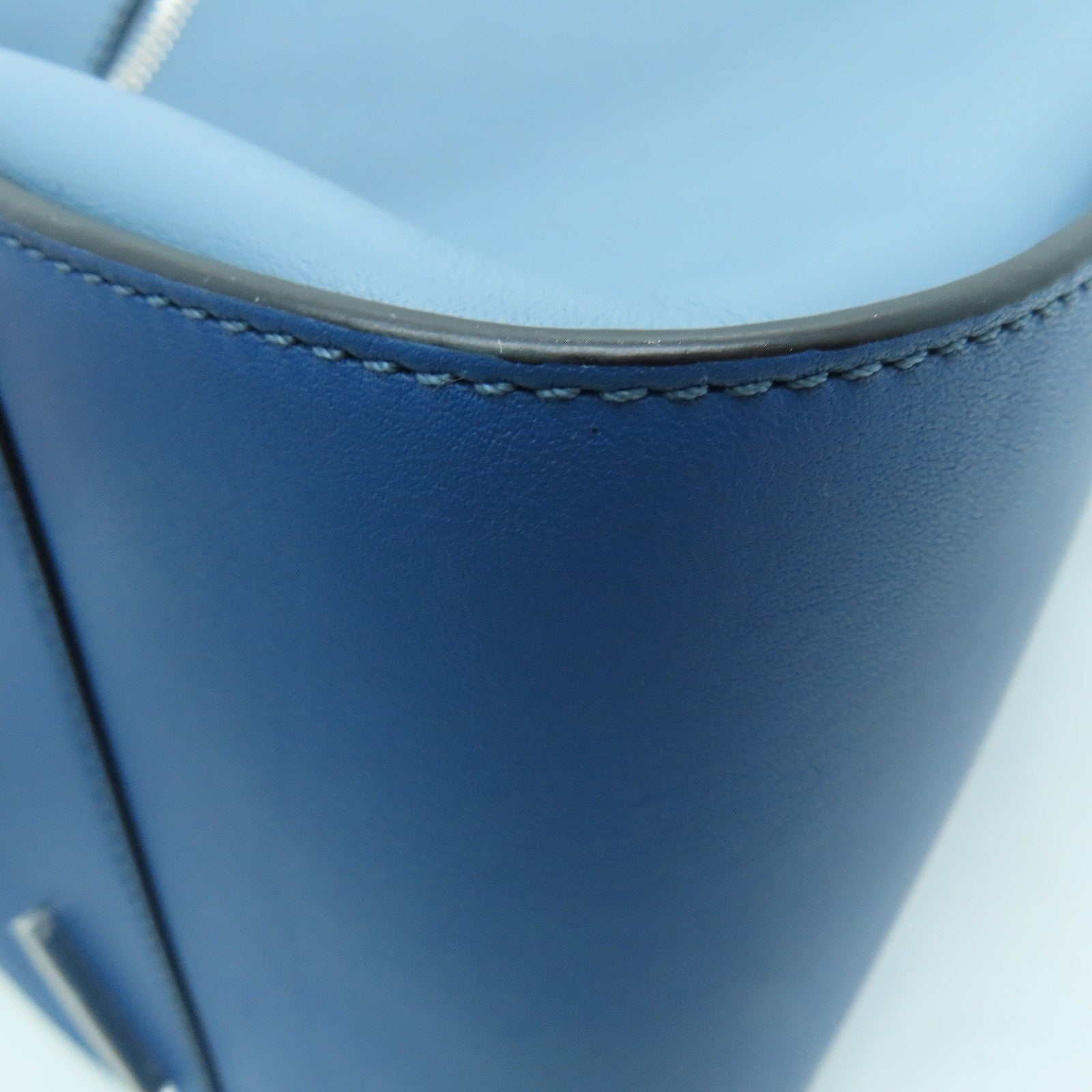 LOEWE 牛皮皮革Hammock銀扣肩背袋藍色