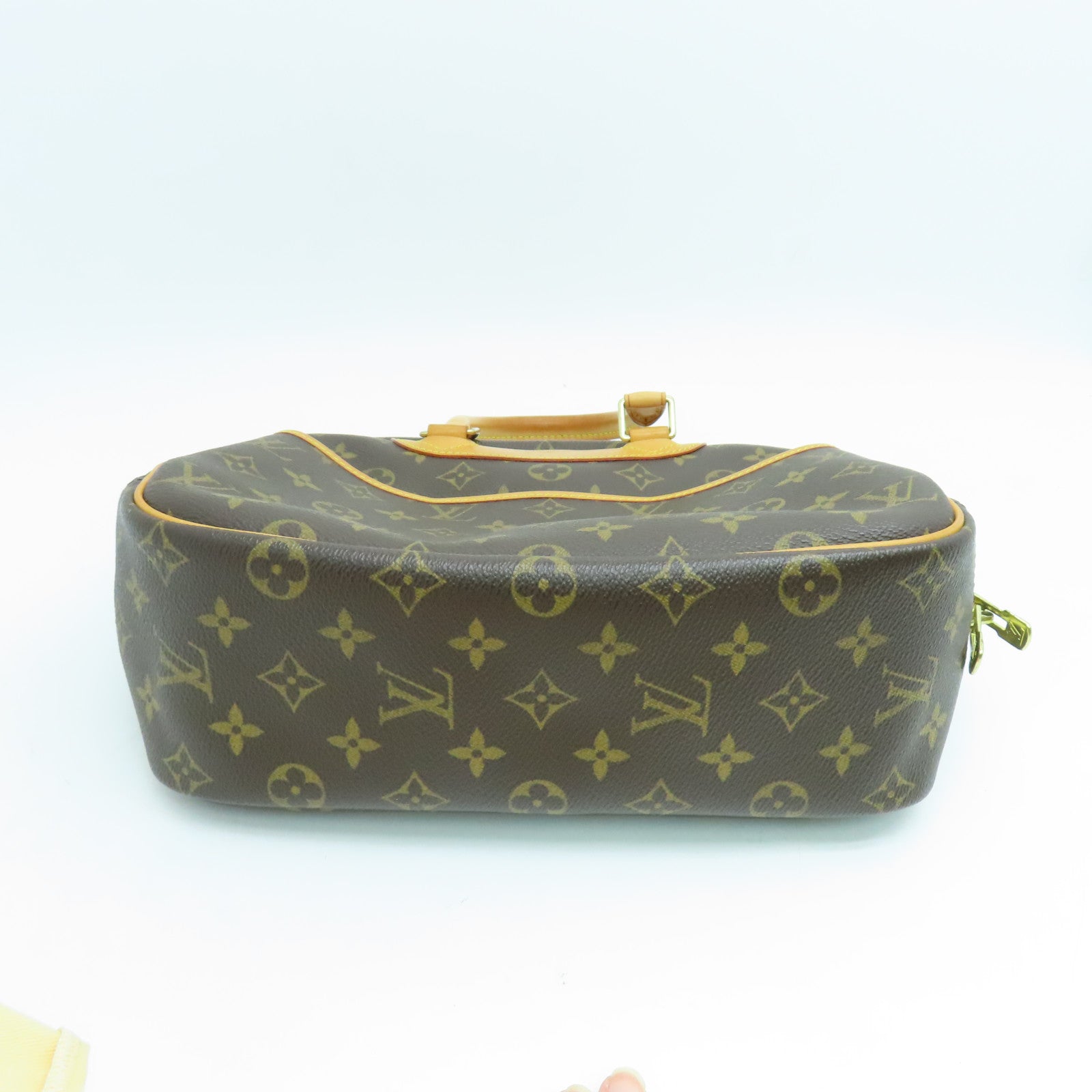 LOUIS VUITTON Monogram Trouville Hand Bag金扣手挽袋啡色