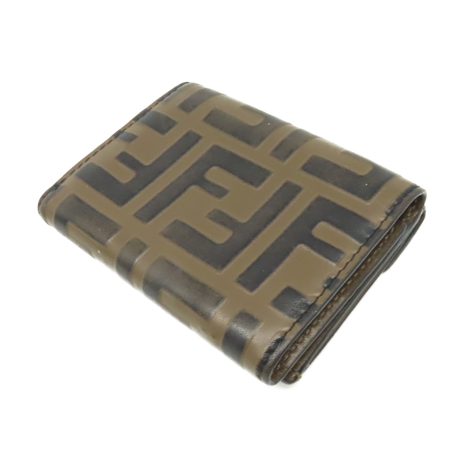 FENDI 牛皮皮革Mini Wallet迷你錢包啡色
