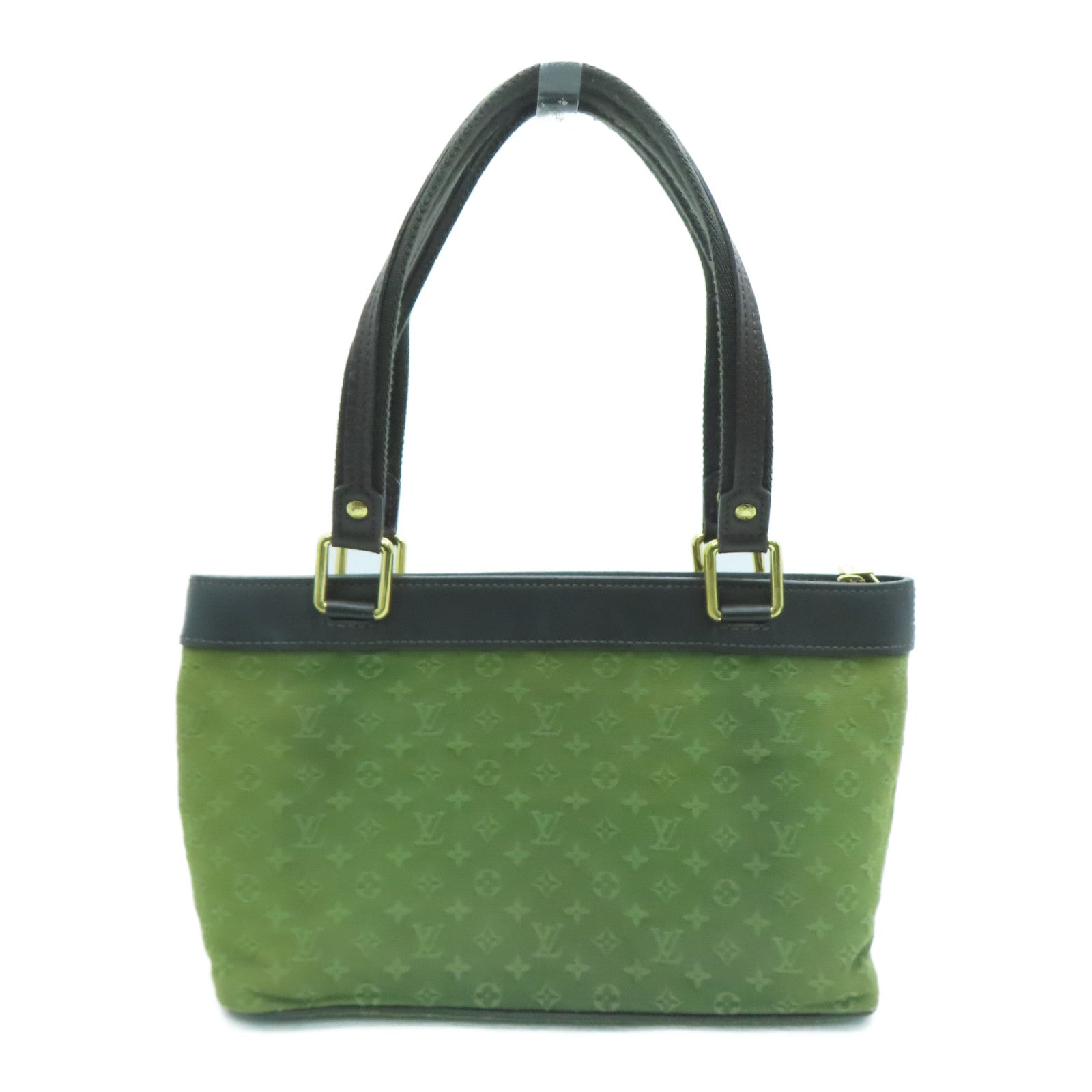 LOUIS VUITTON 帆布Lucille PM Hand Bag金扣手挽袋绿色
