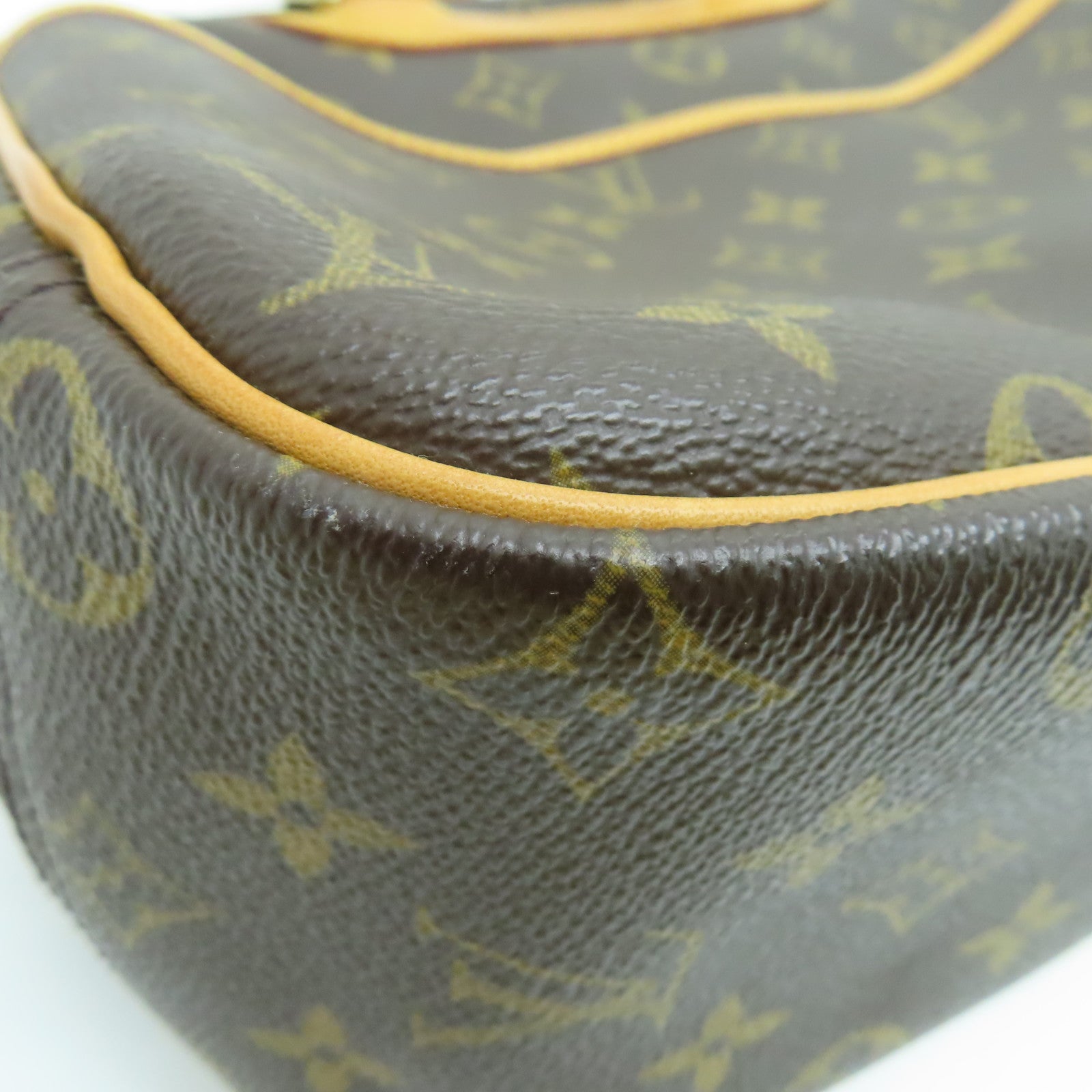 LOUIS VUITTON Monogram Trouville Hand Bag金扣手挽袋啡色