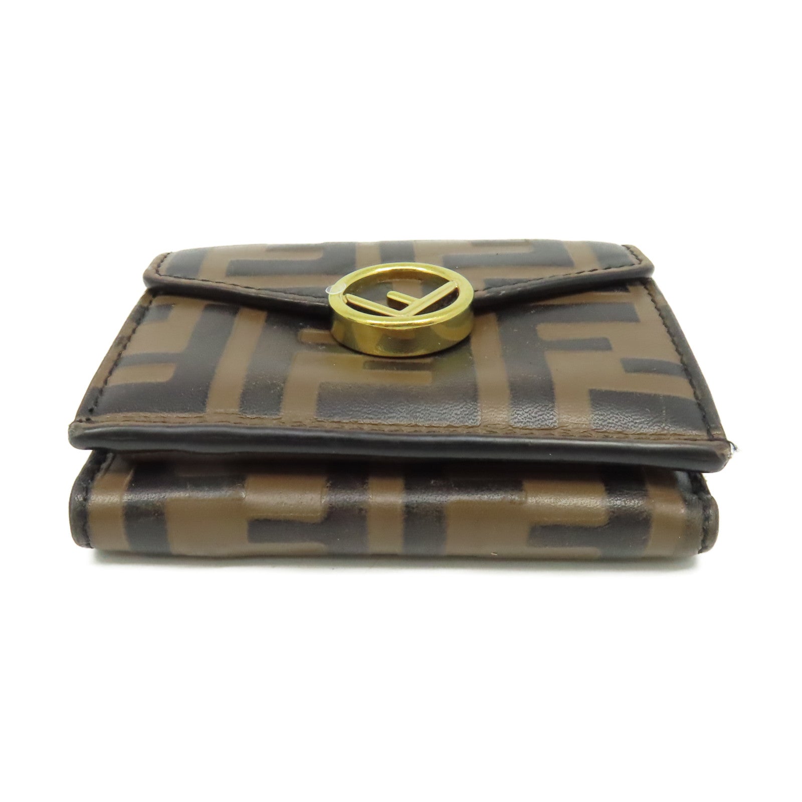 FENDI 牛皮皮革Mini Wallet迷你錢包啡色