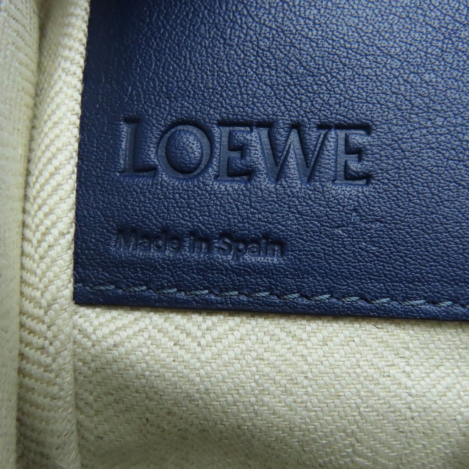 LOEWE 牛皮皮革Hammock銀扣肩背袋藍色