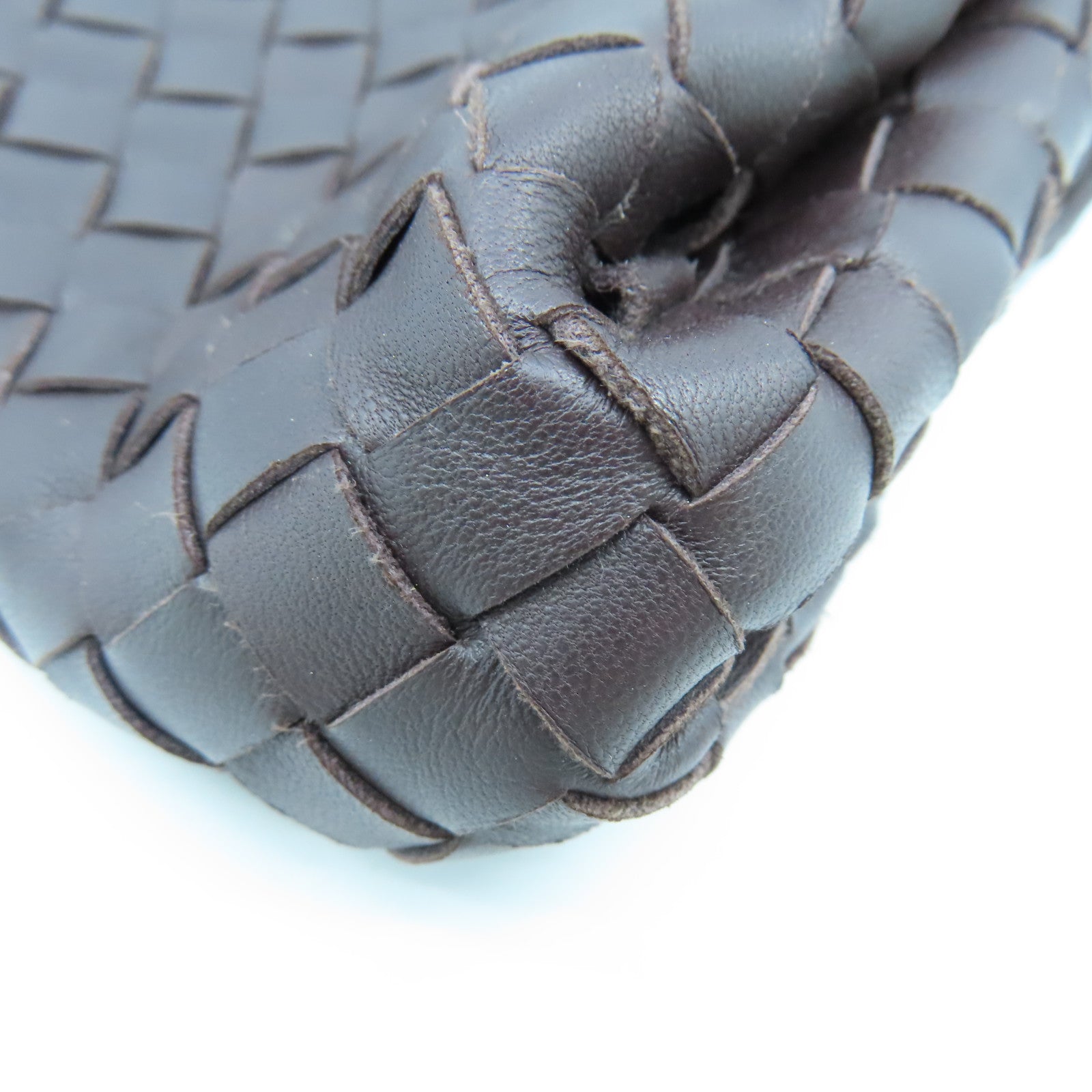 BOTTEGA VENETA 织纹皮革Clutch Bag手拿包啡色