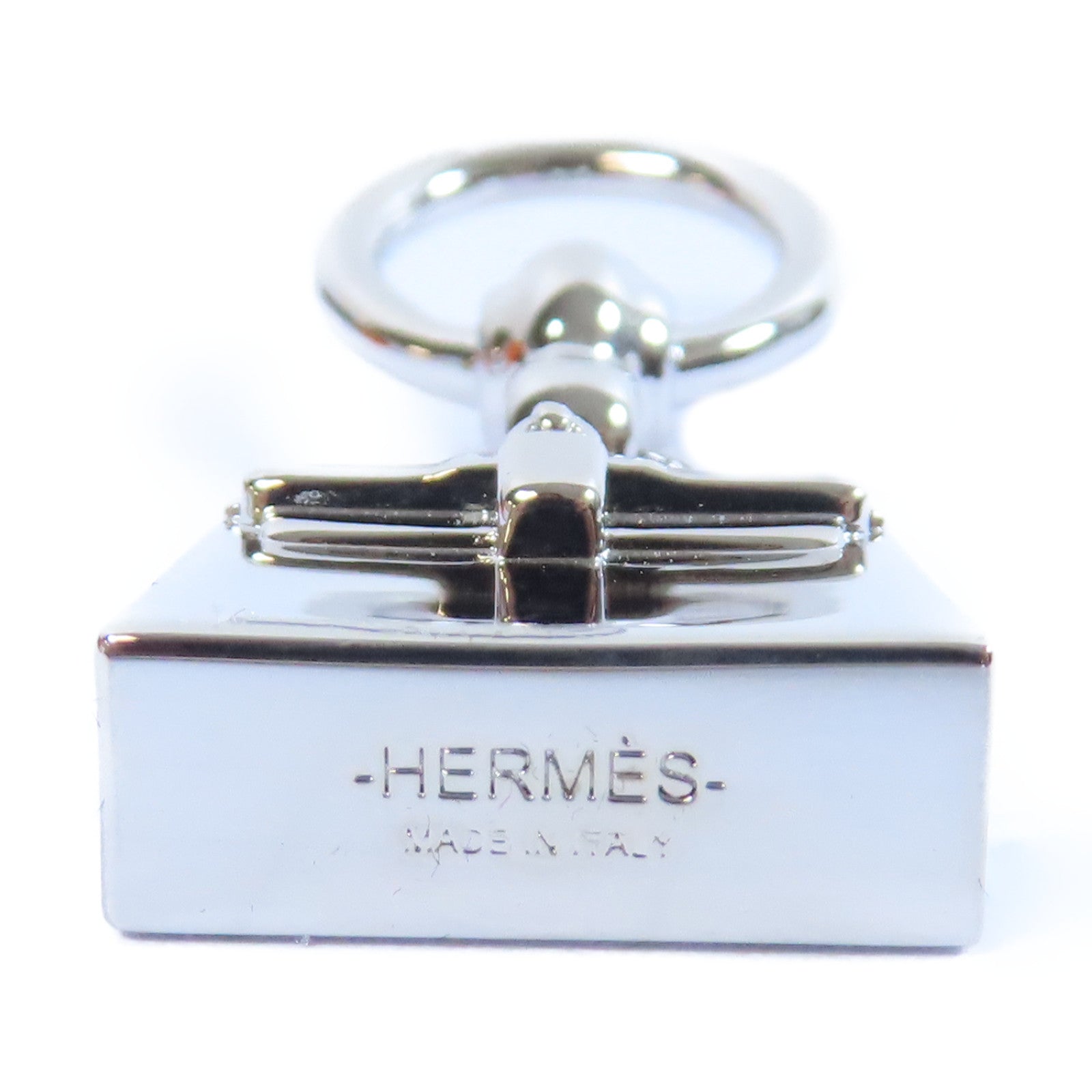 HERMES 金屬Kelly Charm掛飾銀色