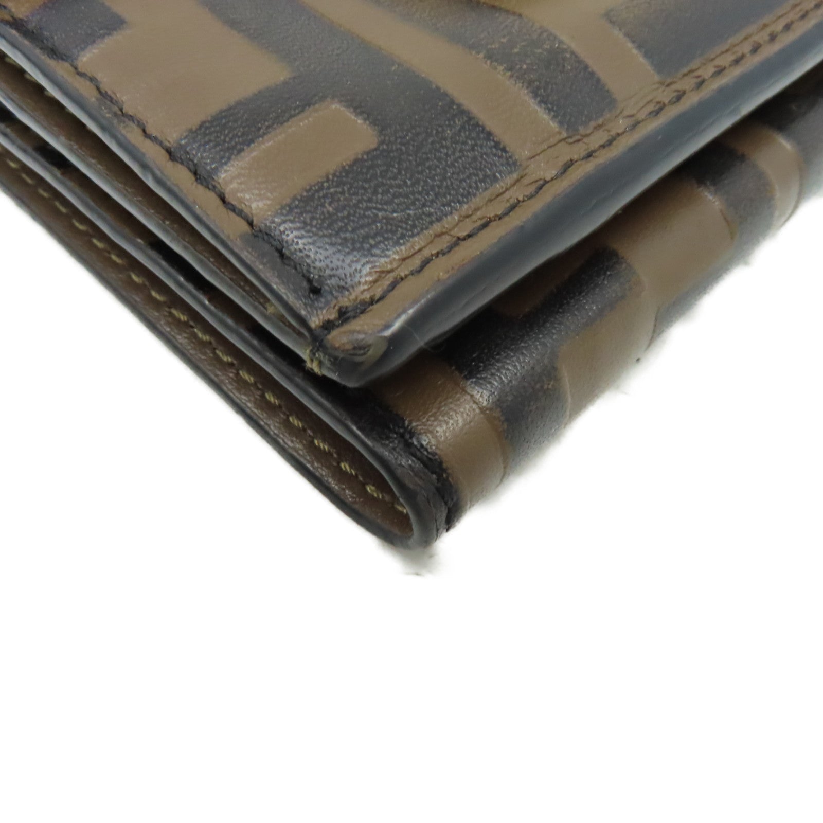 FENDI 牛皮皮革Mini Wallet迷你錢包啡色