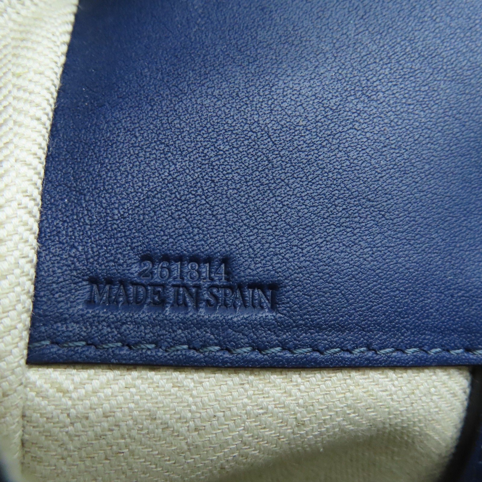LOEWE 牛皮皮革Hammock銀扣肩背袋藍色