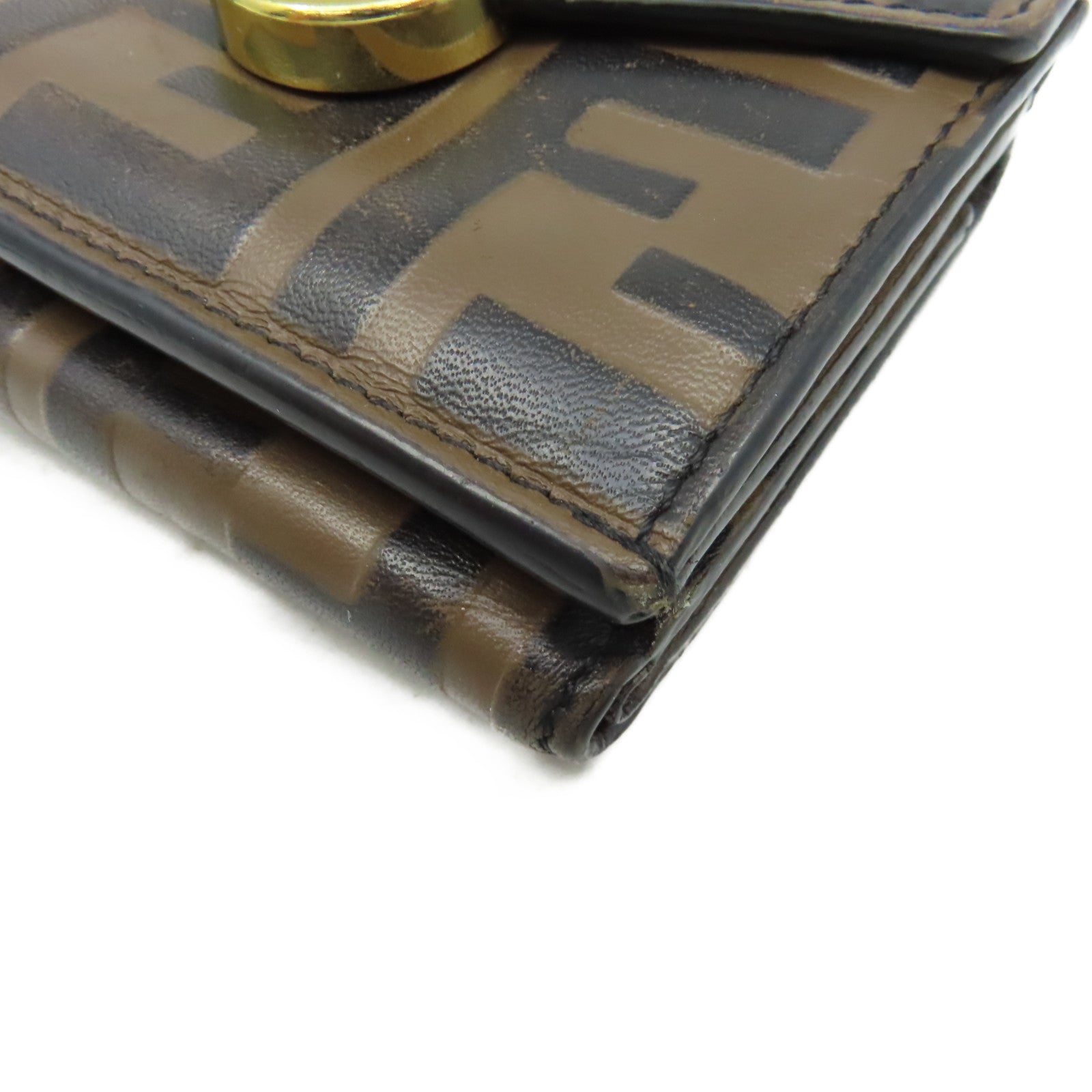 FENDI 牛皮皮革Mini Wallet迷你錢包啡色