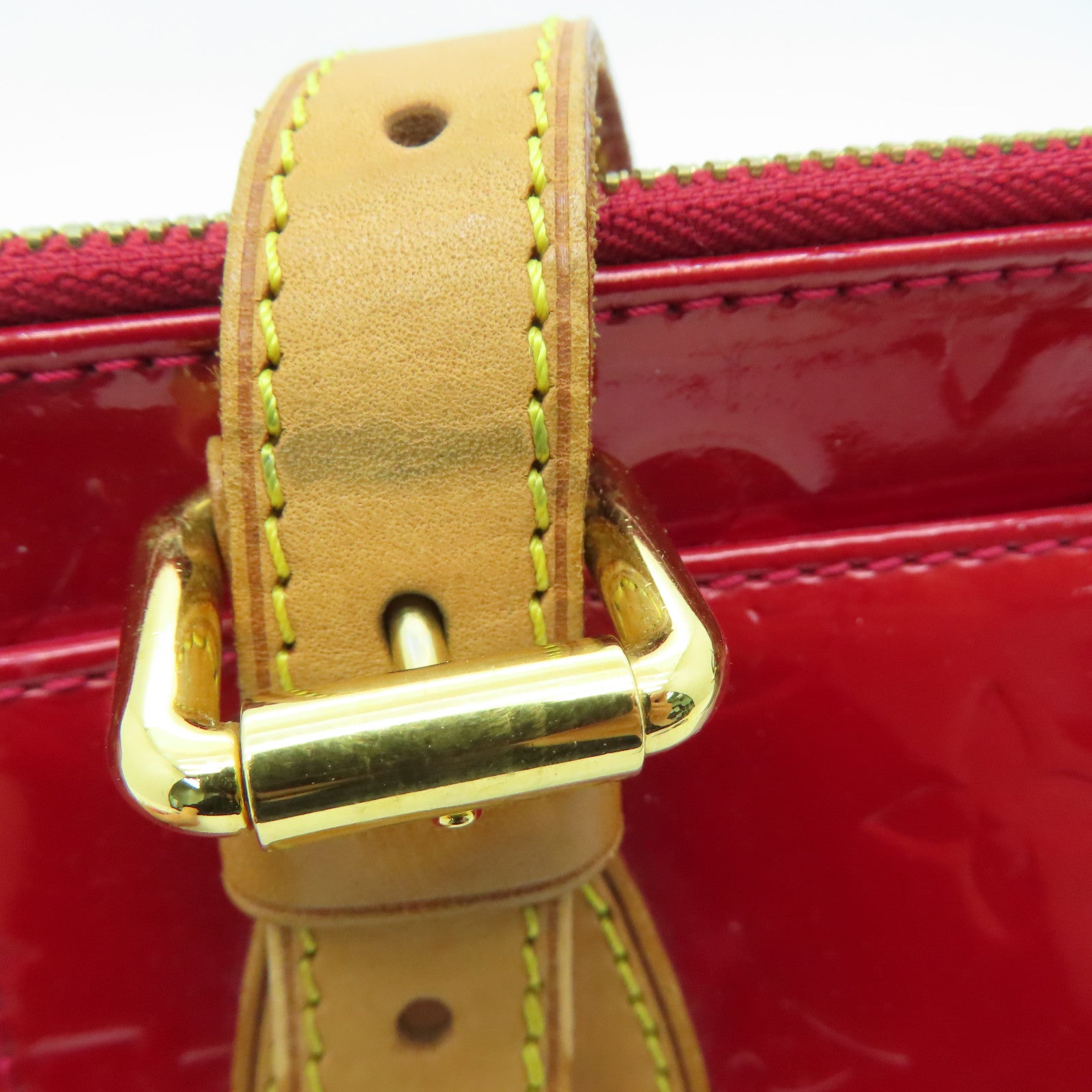 LOUIS VUITTON Mono-Vernis Rosewood Avenue Shoulder Bag金扣肩背袋红色