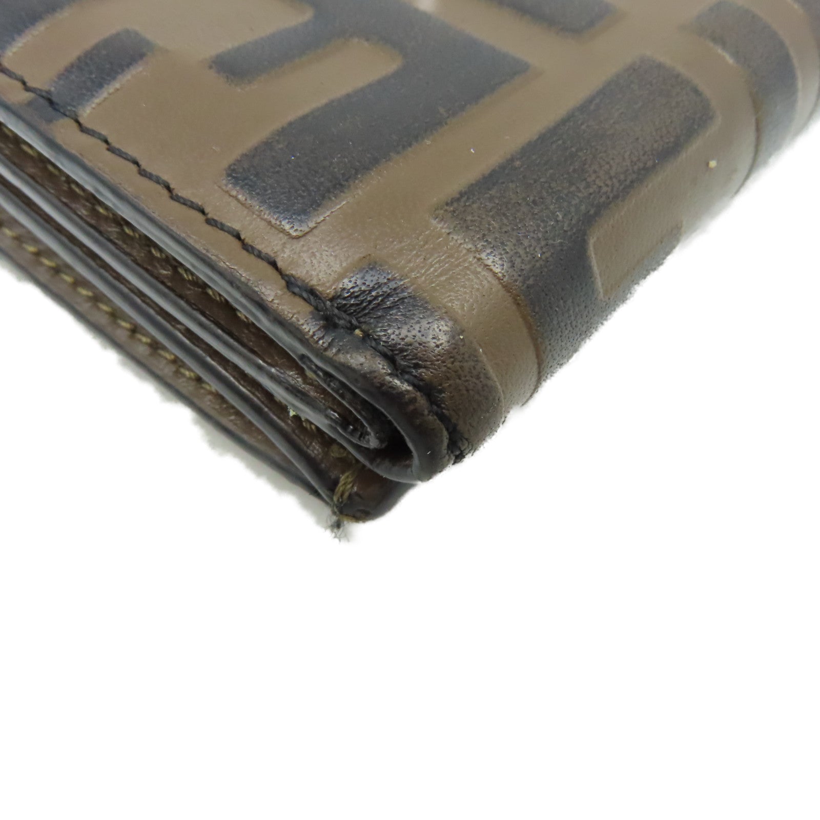 FENDI 牛皮皮革Mini Wallet迷你錢包啡色
