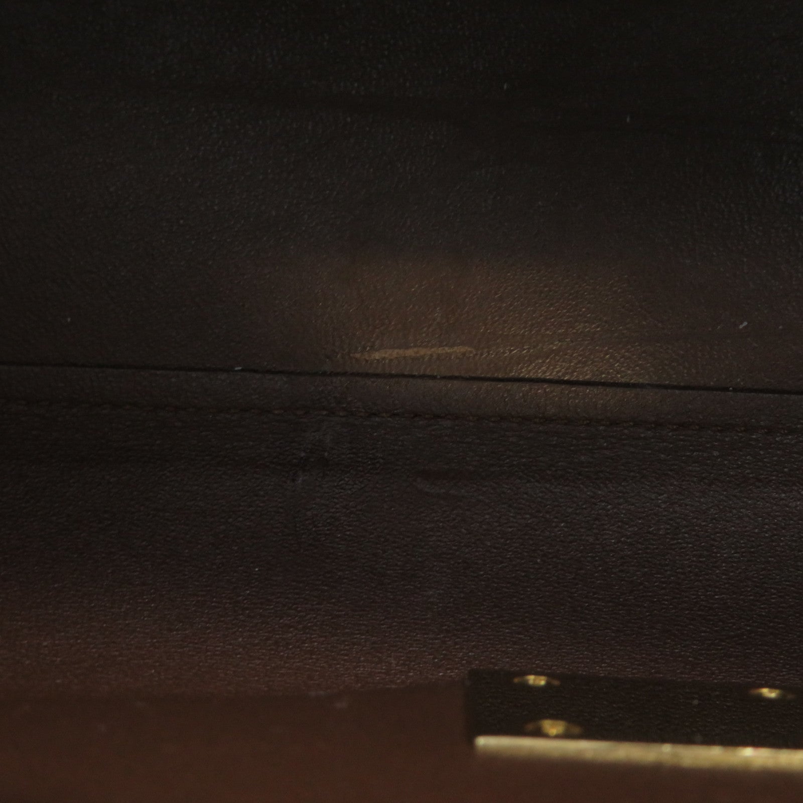 CELINE 牛皮皮革Trapeze金扣肩背袋深蓝色