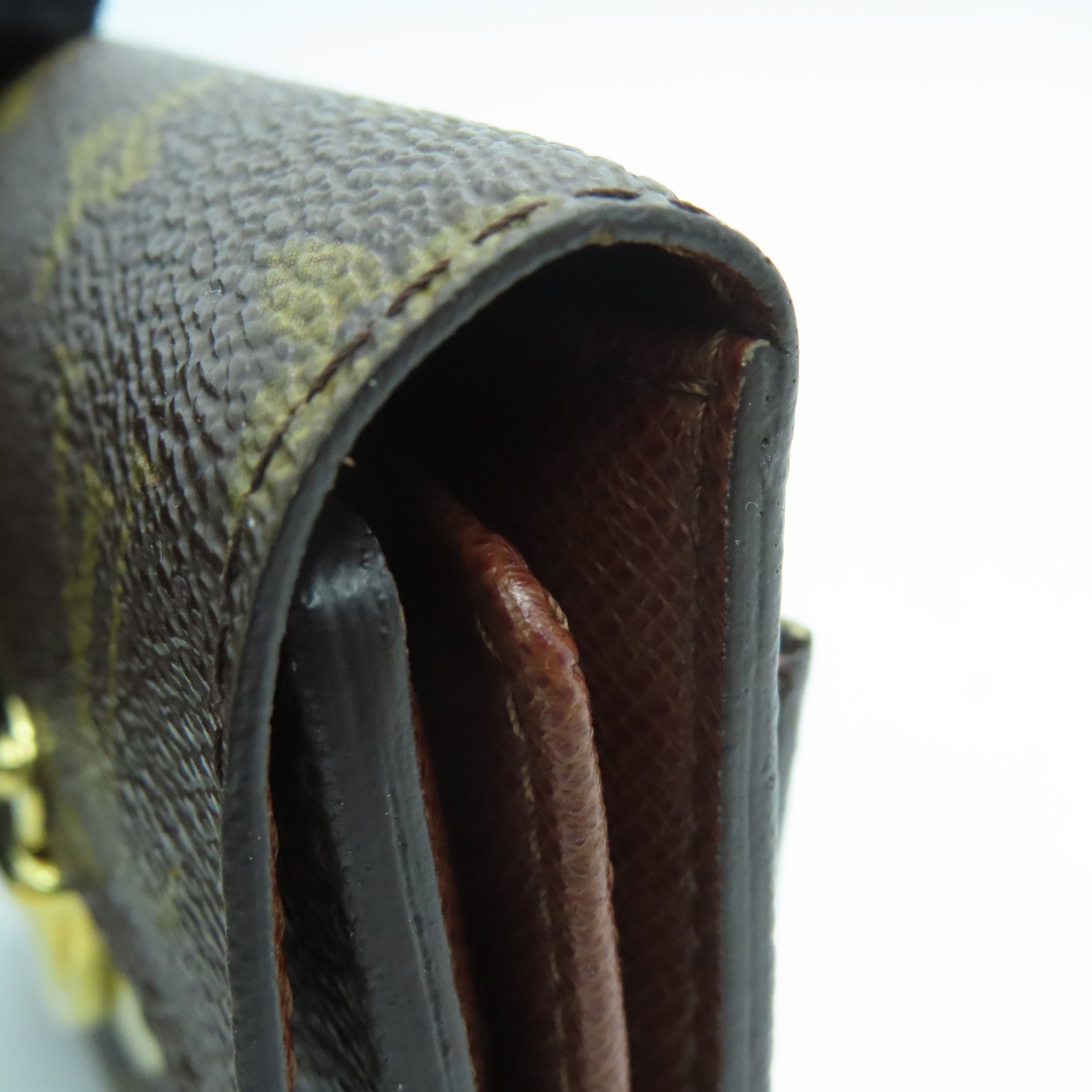 LOUIS VUITTON Monogram Joey Geldborse金扣錢包啡色