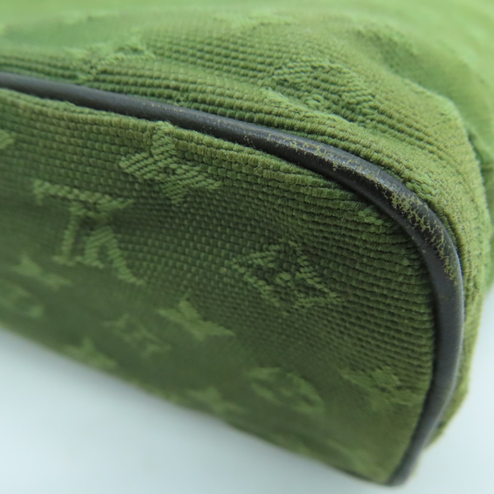 LOUIS VUITTON 帆布Lucille PM Hand Bag金扣手挽袋绿色