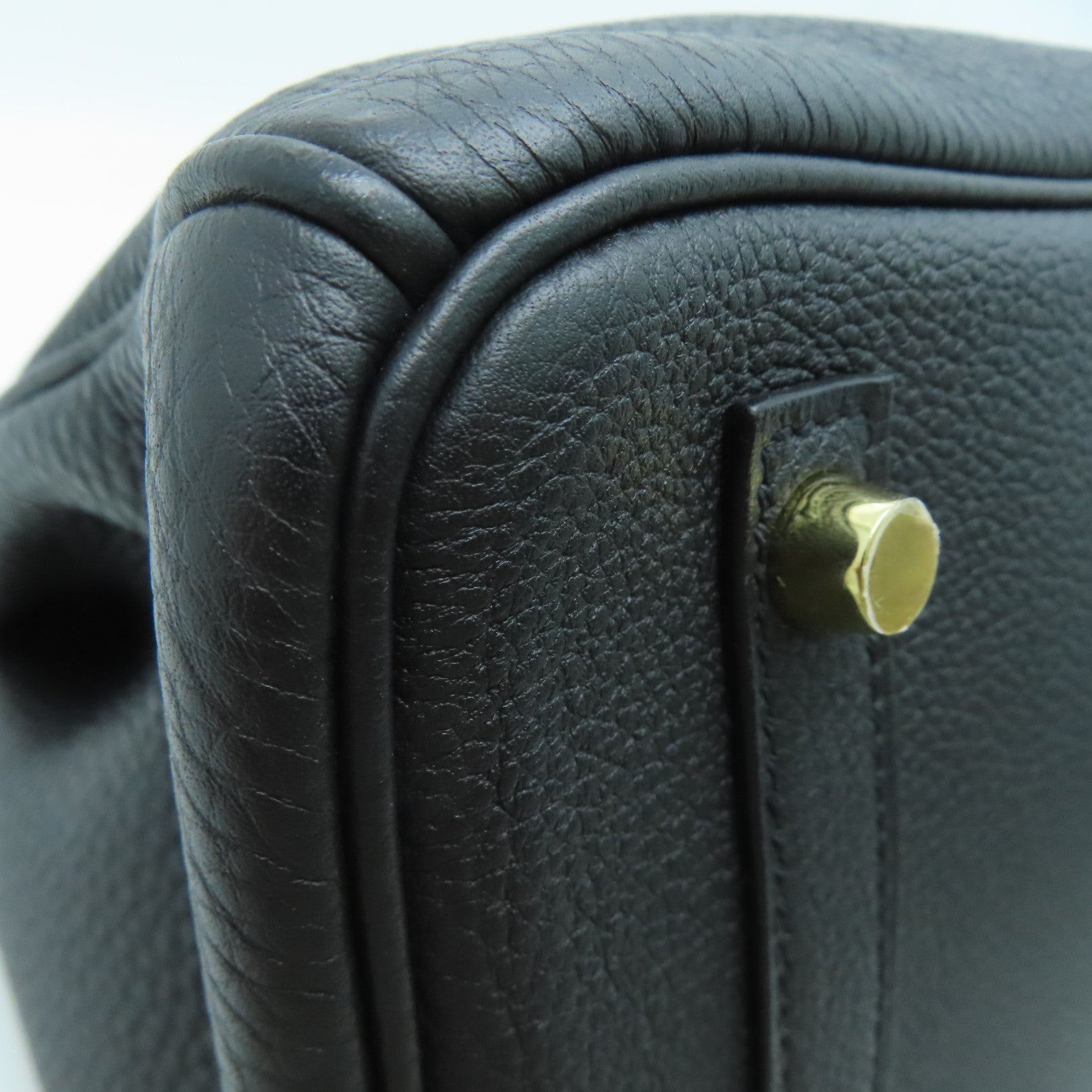 HERMES Togo皮革Birkin 30金扣手挽袋黑色