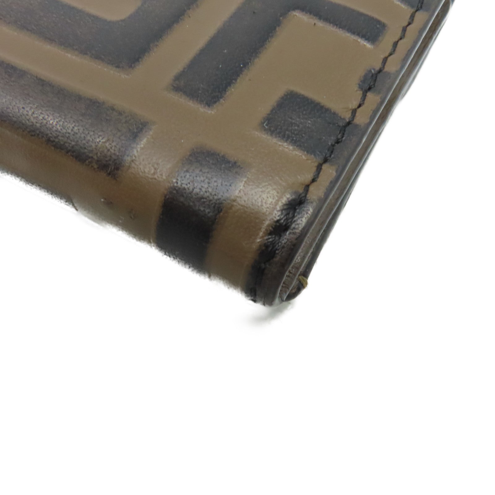 FENDI 牛皮皮革Mini Wallet迷你錢包啡色