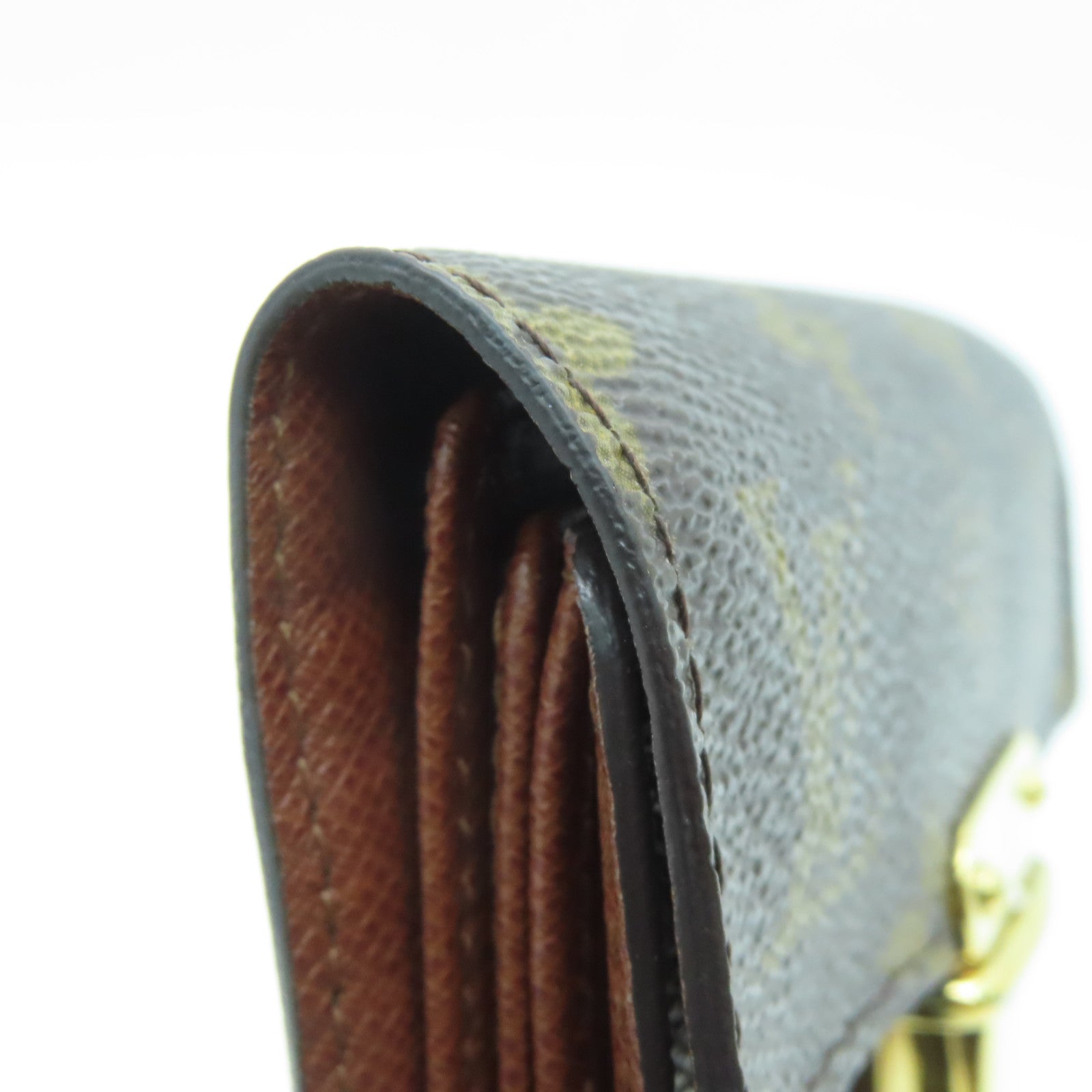 LOUIS VUITTON Monogram Joey Geldborse金扣錢包啡色