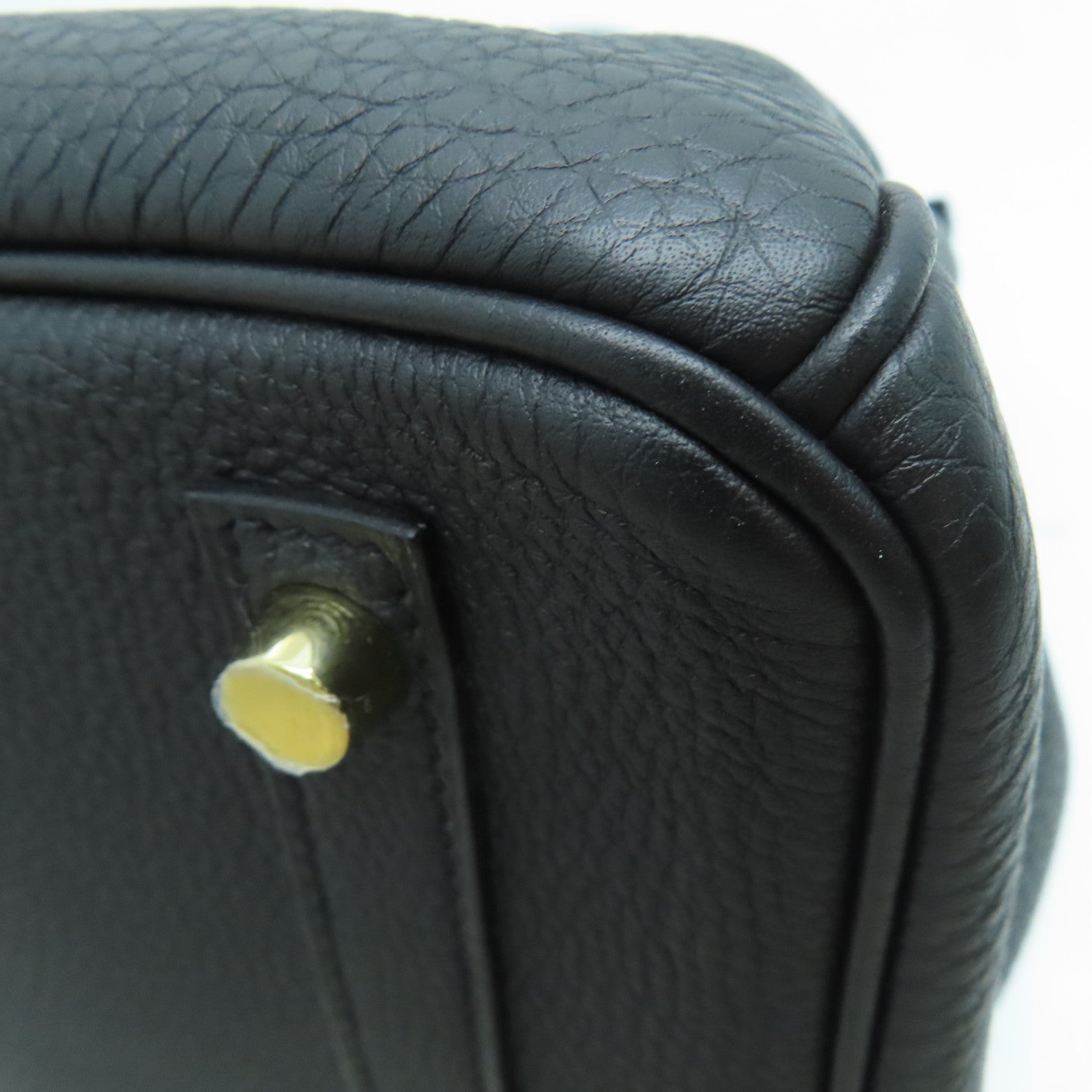 HERMES Togo皮革Birkin 30金扣手挽袋黑色