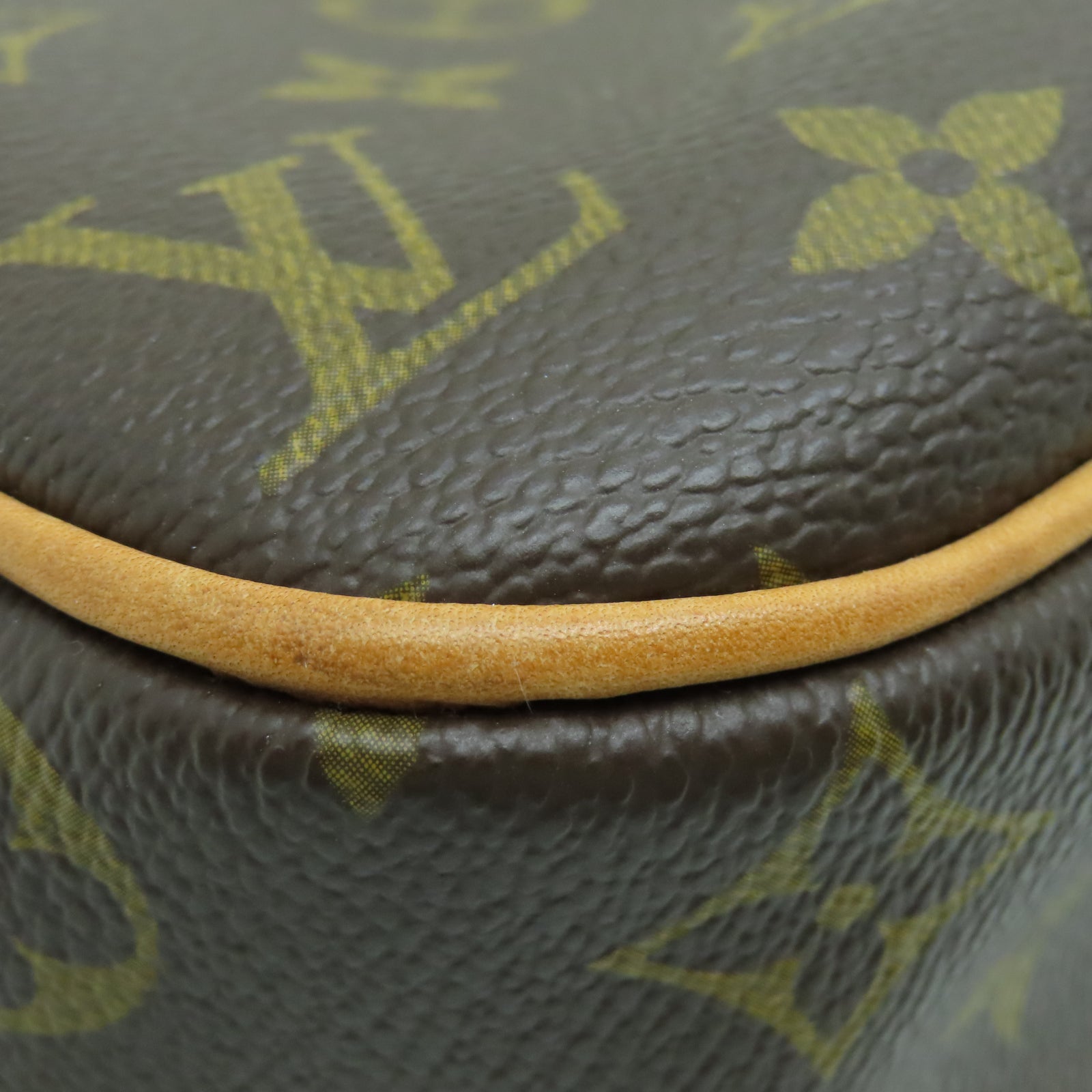 LOUIS VUITTON Monogram Deauville PM金扣手挽袋棕色