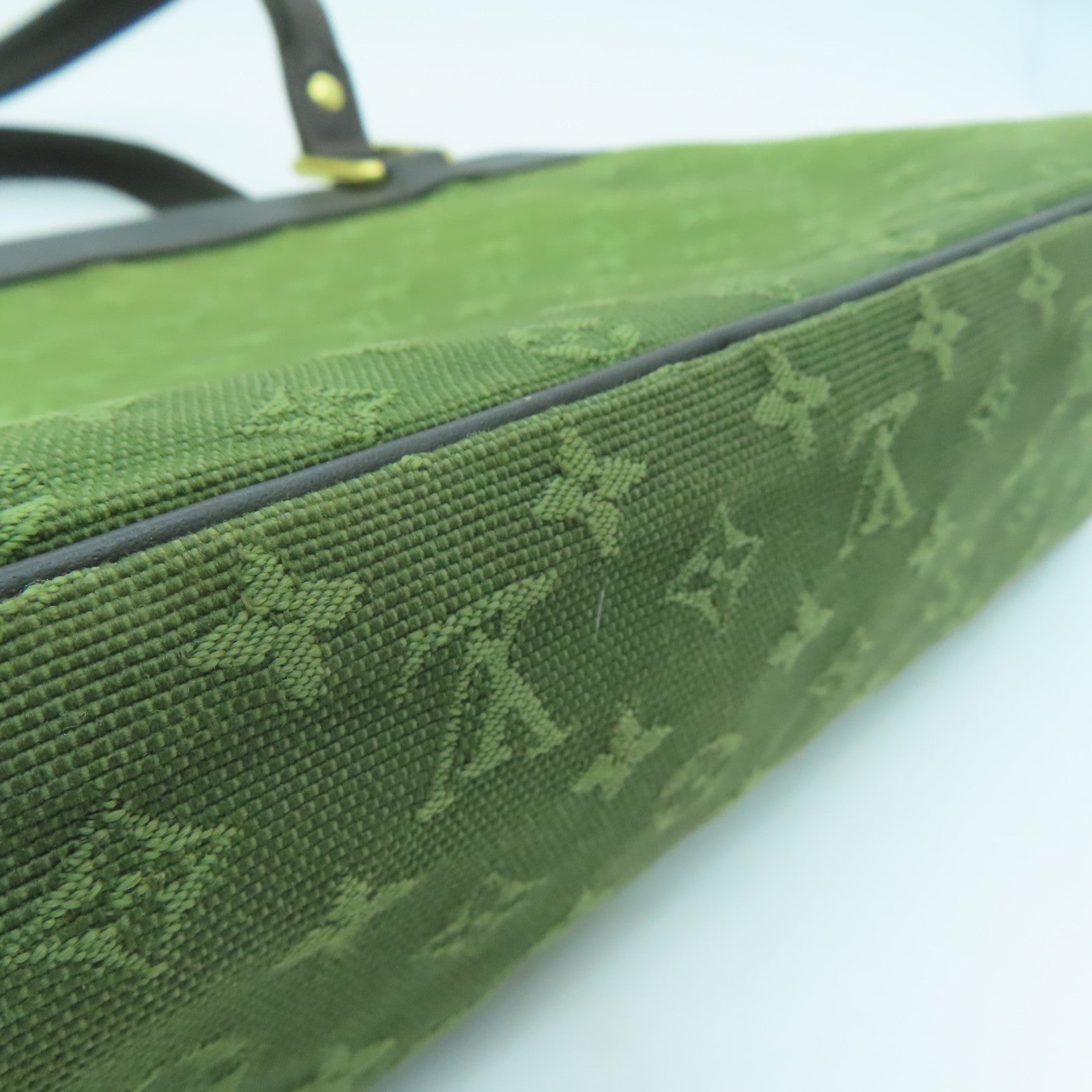 LOUIS VUITTON 帆布Lucille PM Hand Bag金扣手挽袋绿色
