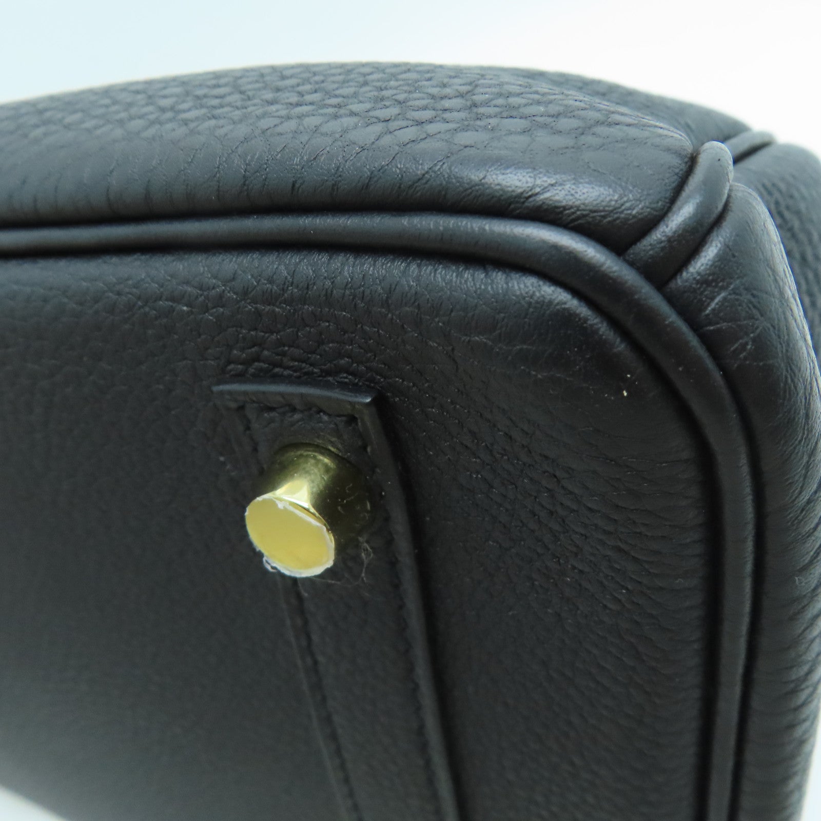 HERMES Togo皮革Birkin 30金扣手挽袋黑色