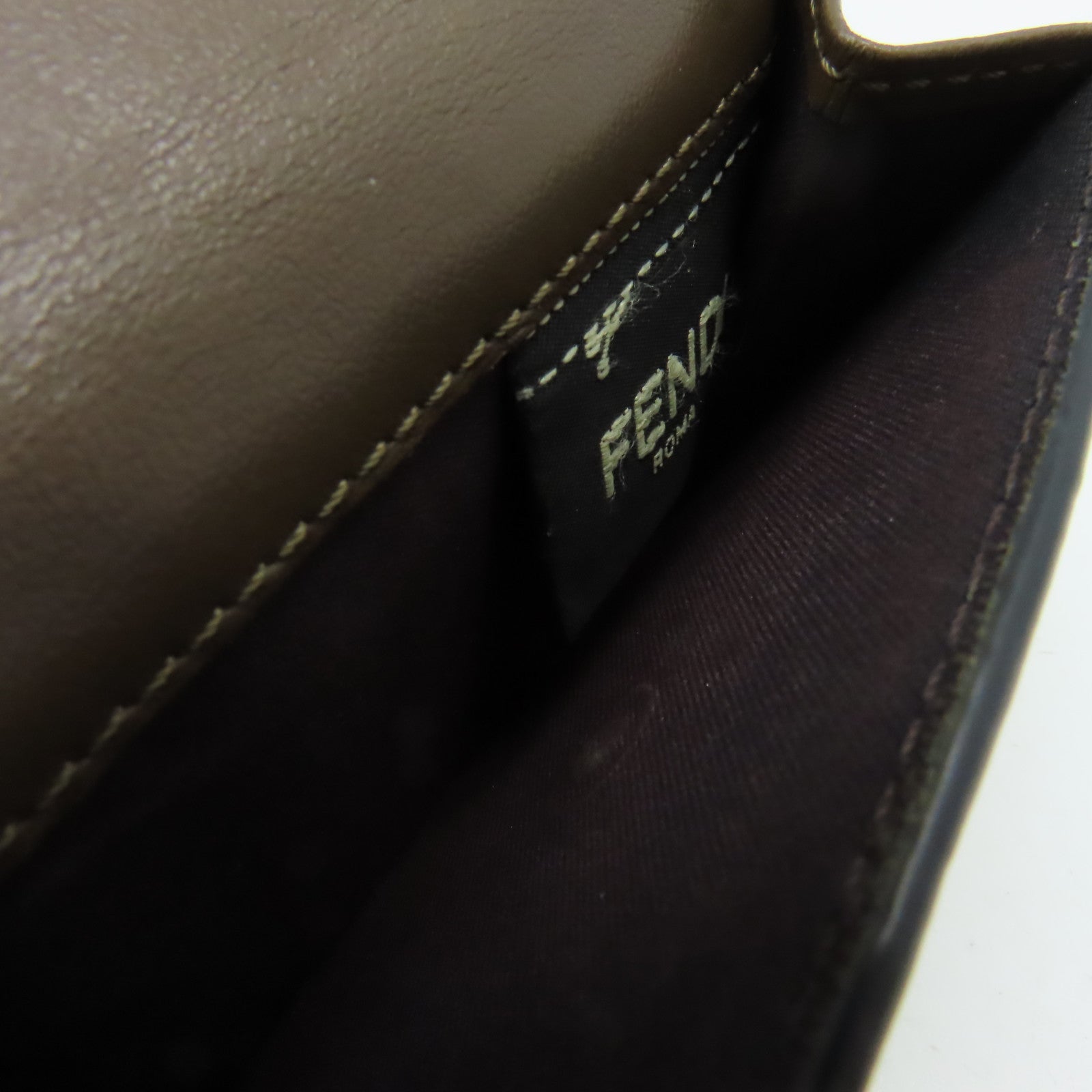 FENDI 牛皮皮革Mini Wallet迷你錢包啡色