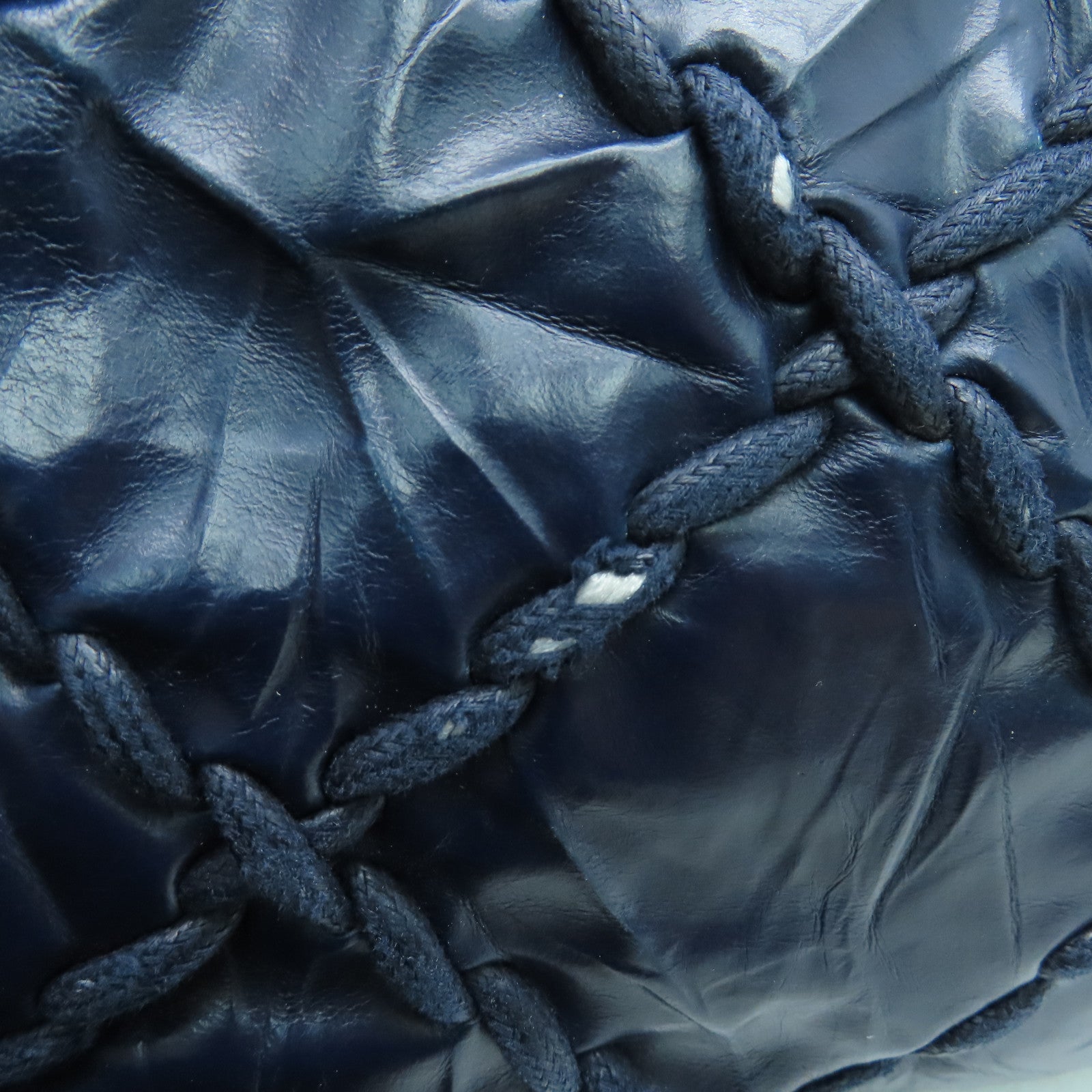 CHANEL 菱格牛皮皮革Ultra Stitch Flap Bag銀扣肩背袋藍色