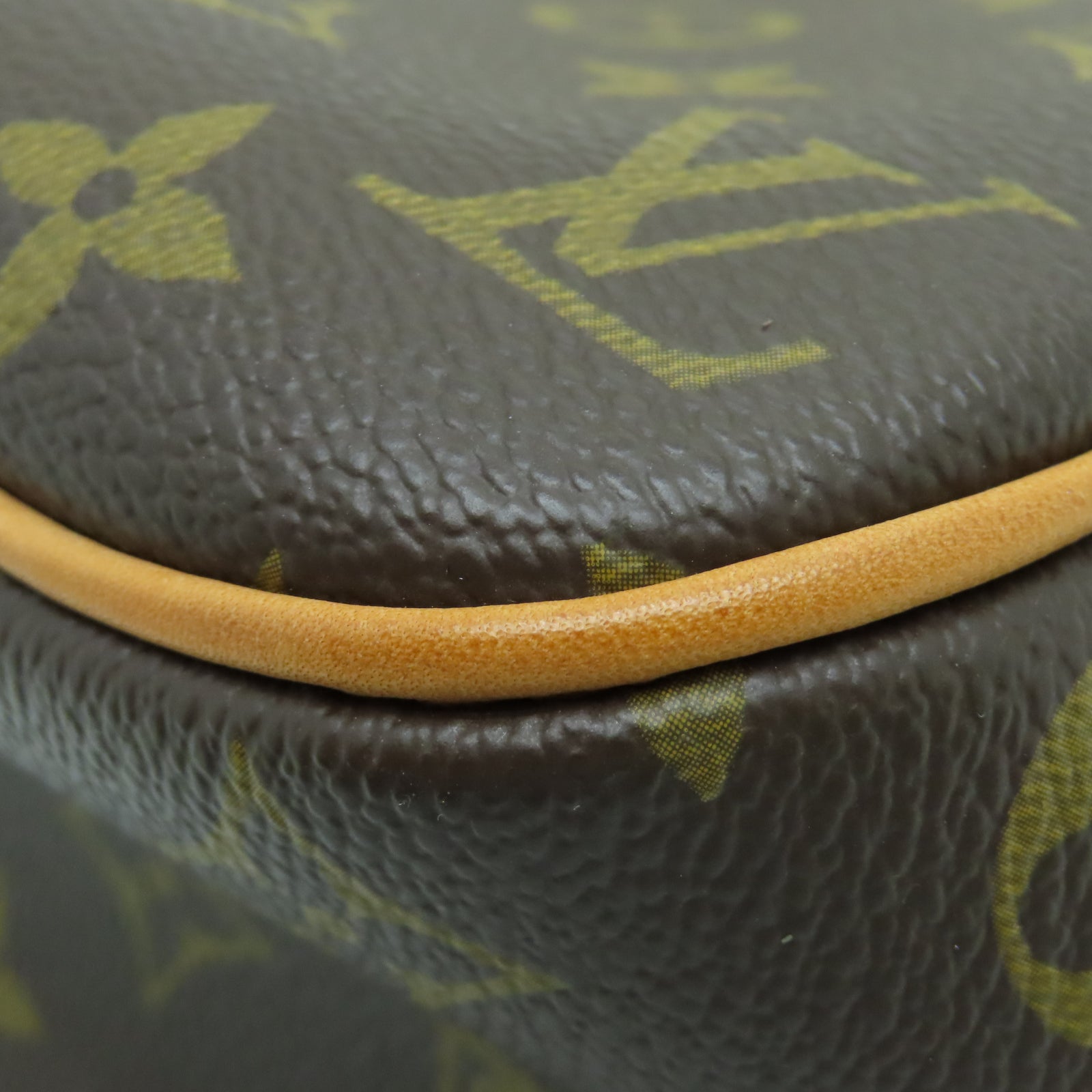 LOUIS VUITTON Monogram Deauville PM金扣手挽袋棕色