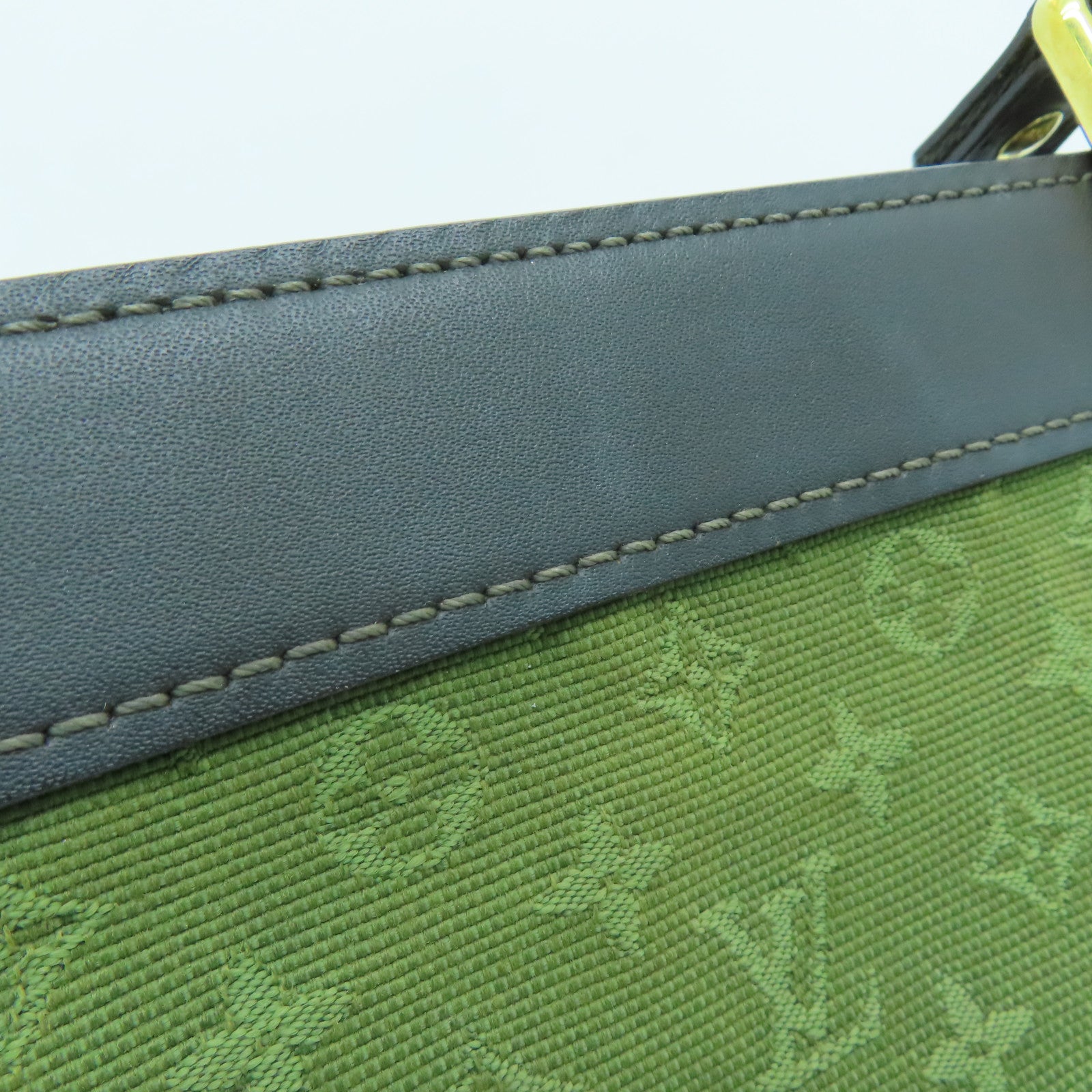 LOUIS VUITTON 帆布Lucille PM Hand Bag金扣手挽袋绿色