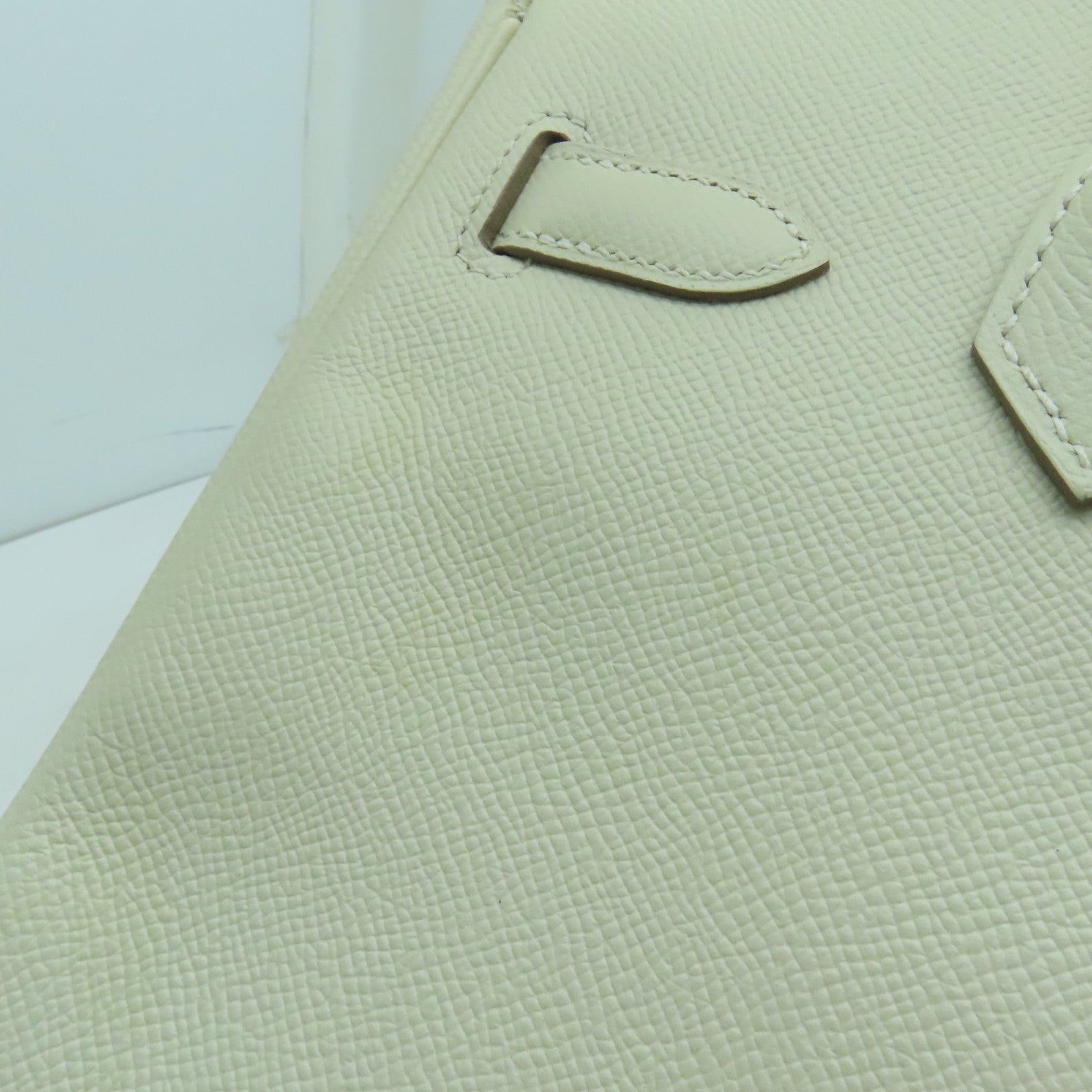HERMES Epsom皮革Birkin 30金扣手挽袋白色