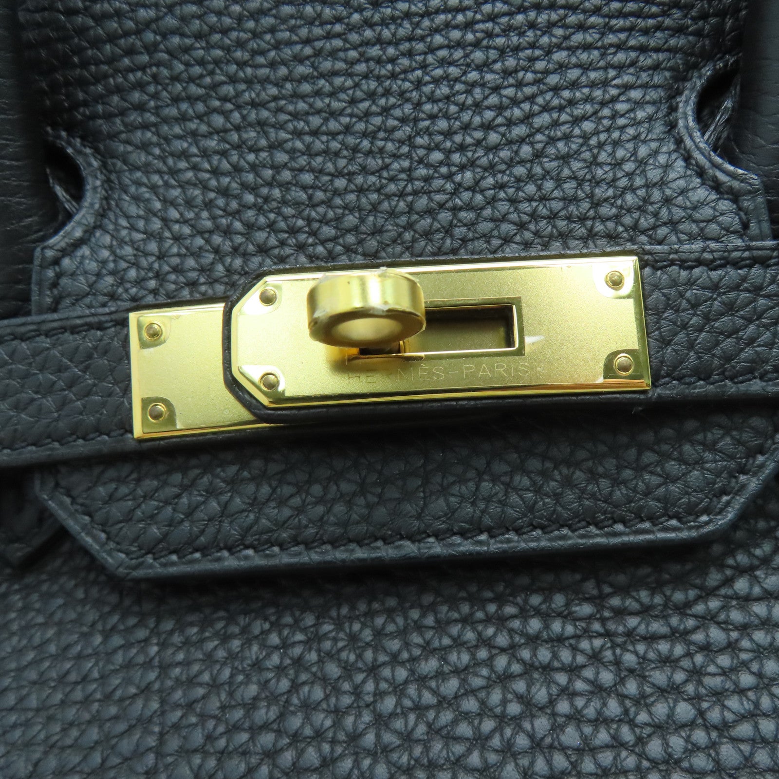 HERMES Togo皮革Birkin 30金扣手挽袋黑色