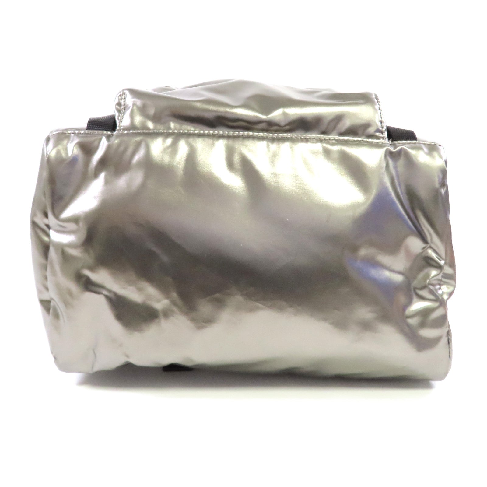 PRADA 尼龍Backpack銀扣背包銀色