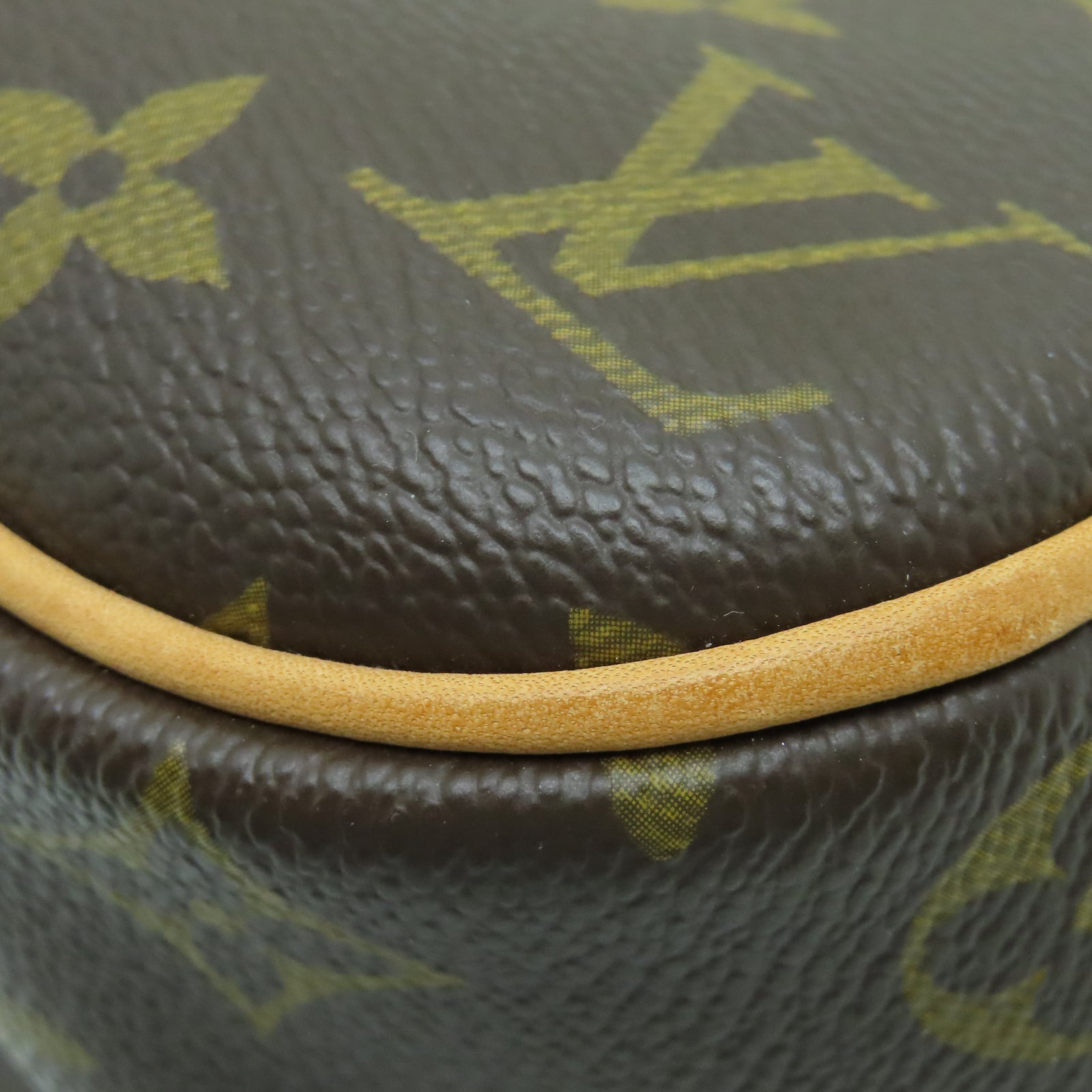 LOUIS VUITTON Monogram Deauville PM金扣手挽袋棕色