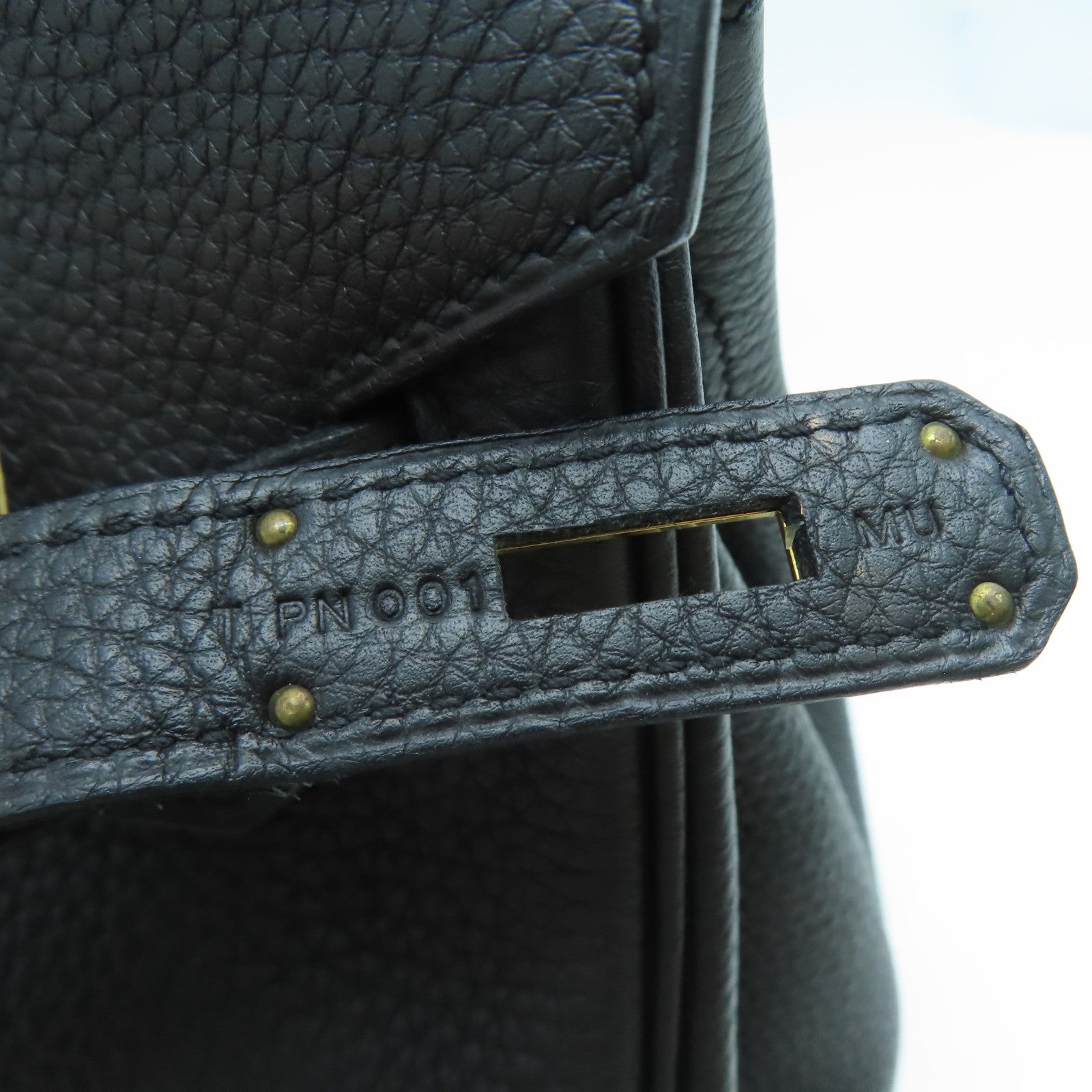 HERMES Togo皮革Birkin 30金扣手挽袋黑色