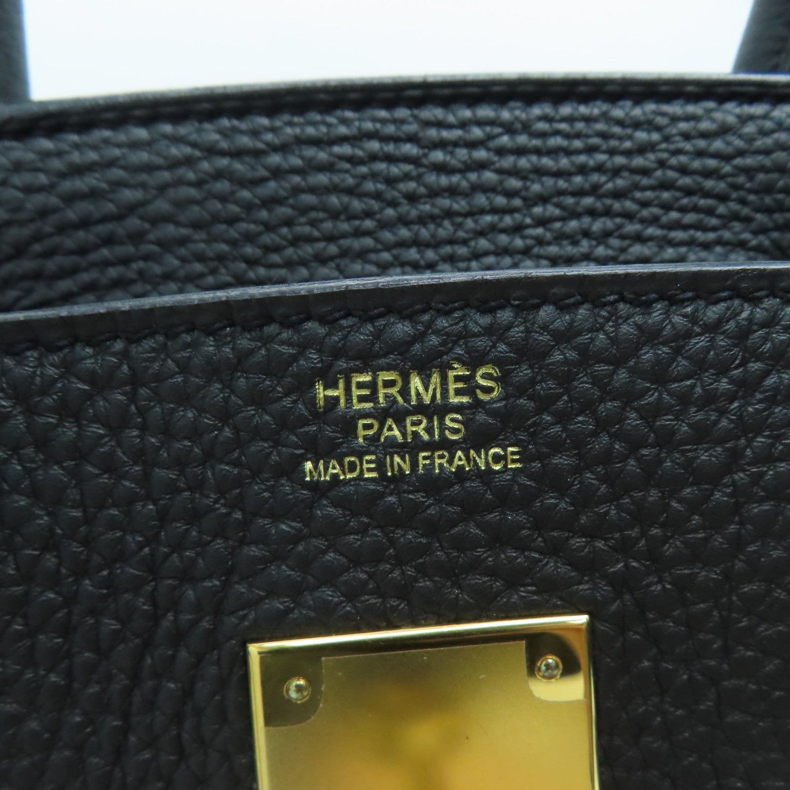 HERMES Togo皮革Birkin 30金扣手挽袋黑色