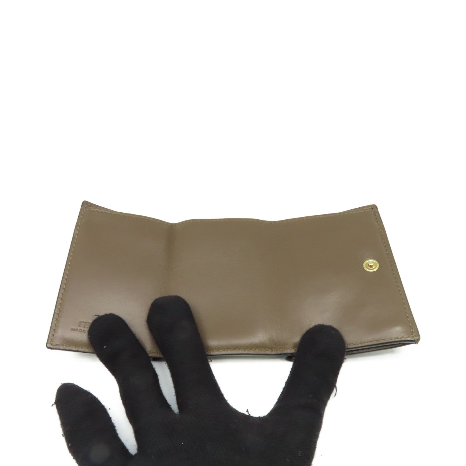 FENDI 牛皮皮革Mini Wallet迷你錢包啡色