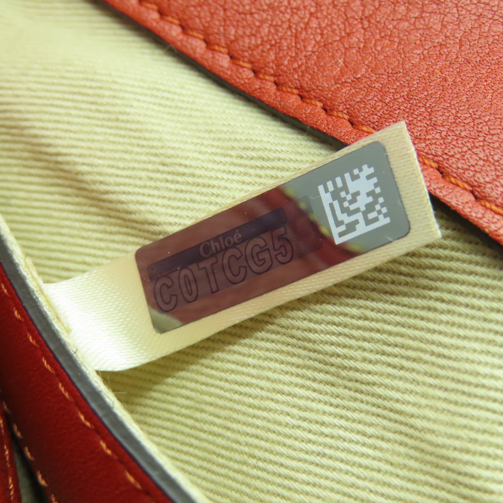 Chloe 牛皮皮革Shoulder Bag金扣手挽肩背兩用袋橙色