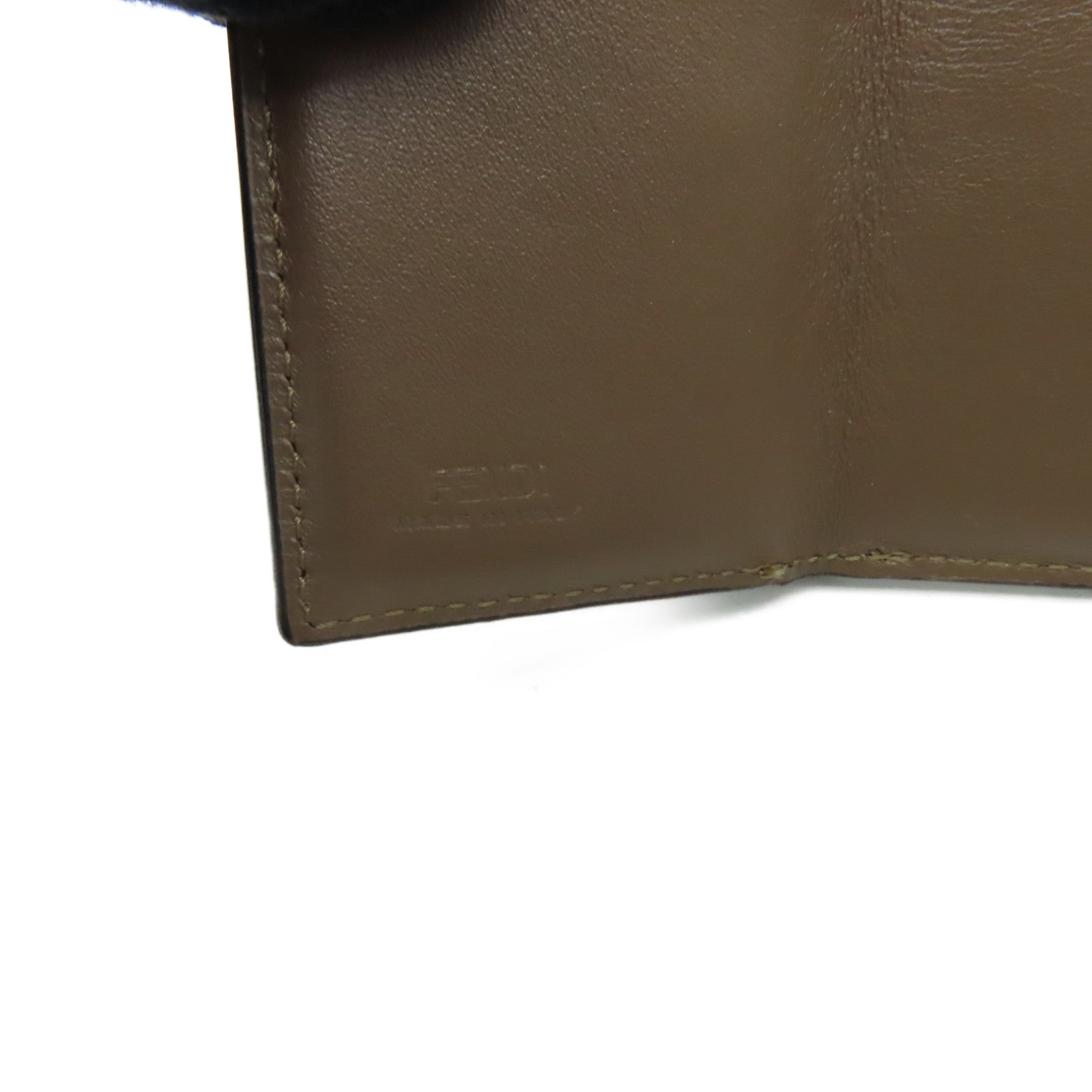 FENDI 牛皮皮革Mini Wallet迷你錢包啡色