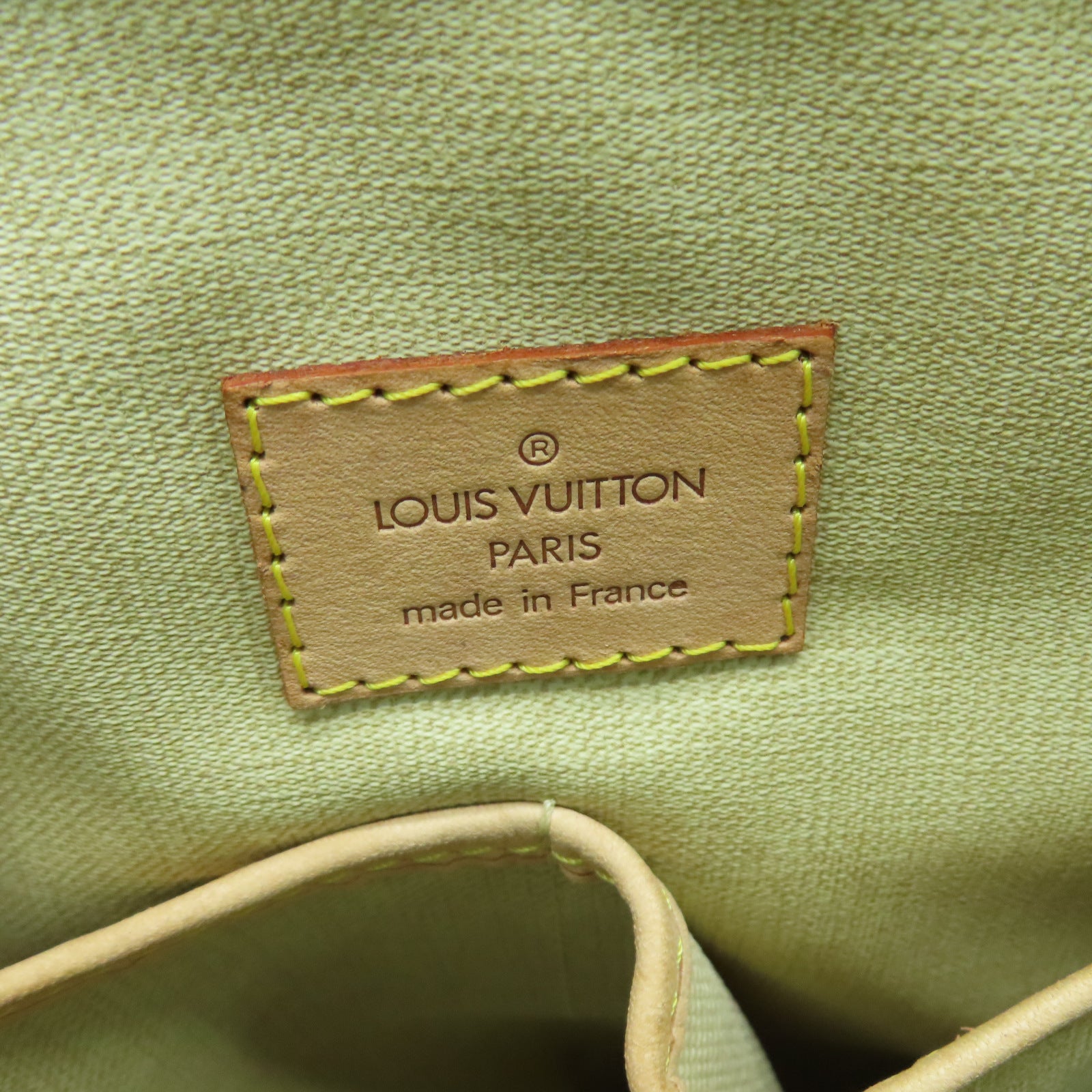 LOUIS VUITTON Monogram Deauville PM金扣手挽袋棕色