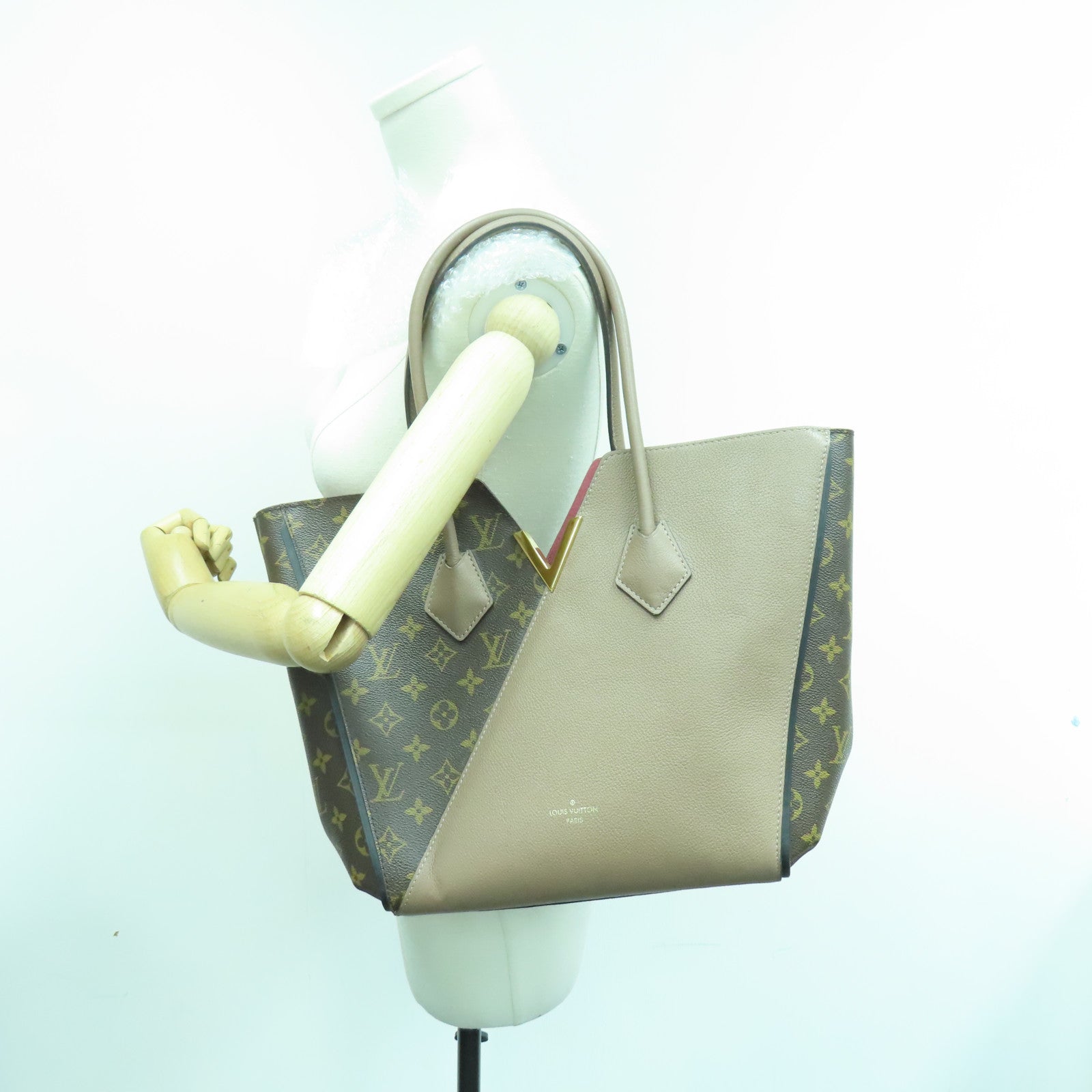 LOUIS VUITTON Monogram Kimono MM肩背袋啡色/粉紅色