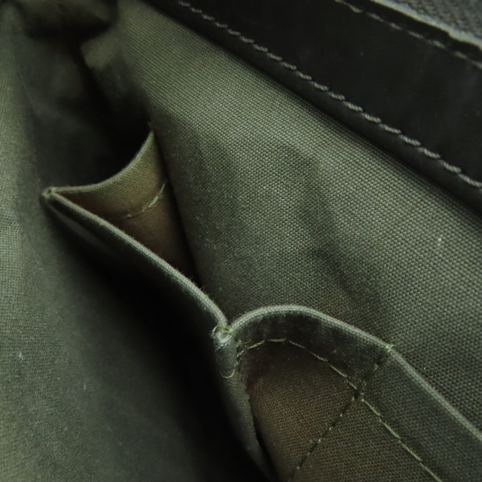 LOUIS VUITTON 帆布Lucille PM Hand Bag金扣手挽袋绿色