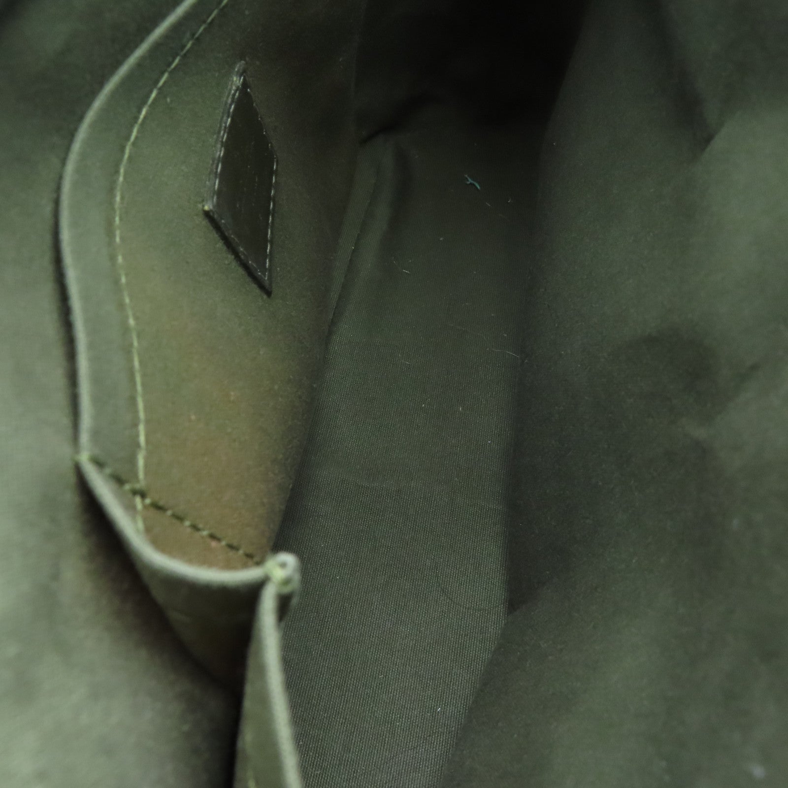 LOUIS VUITTON 帆布Lucille PM Hand Bag金扣手挽袋绿色